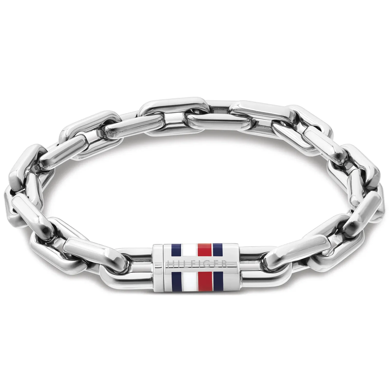 Pulseira Tommy Hilfiger Men’s Chains em Aço Prateado 8mm 2790751S