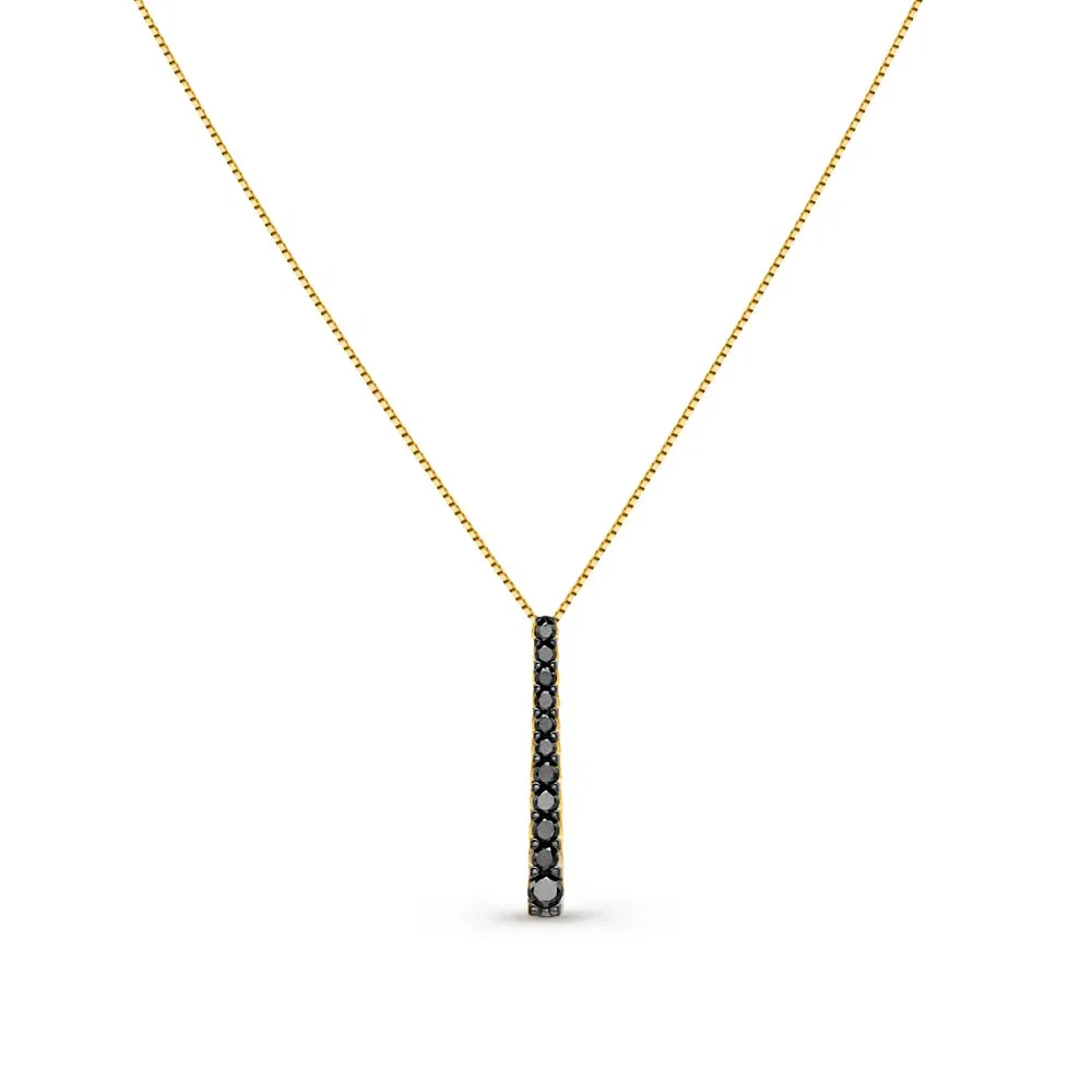 Pingente Arpege em Ouro Amarelo 18k com Diamantes Negros, 20mm — imagem 1