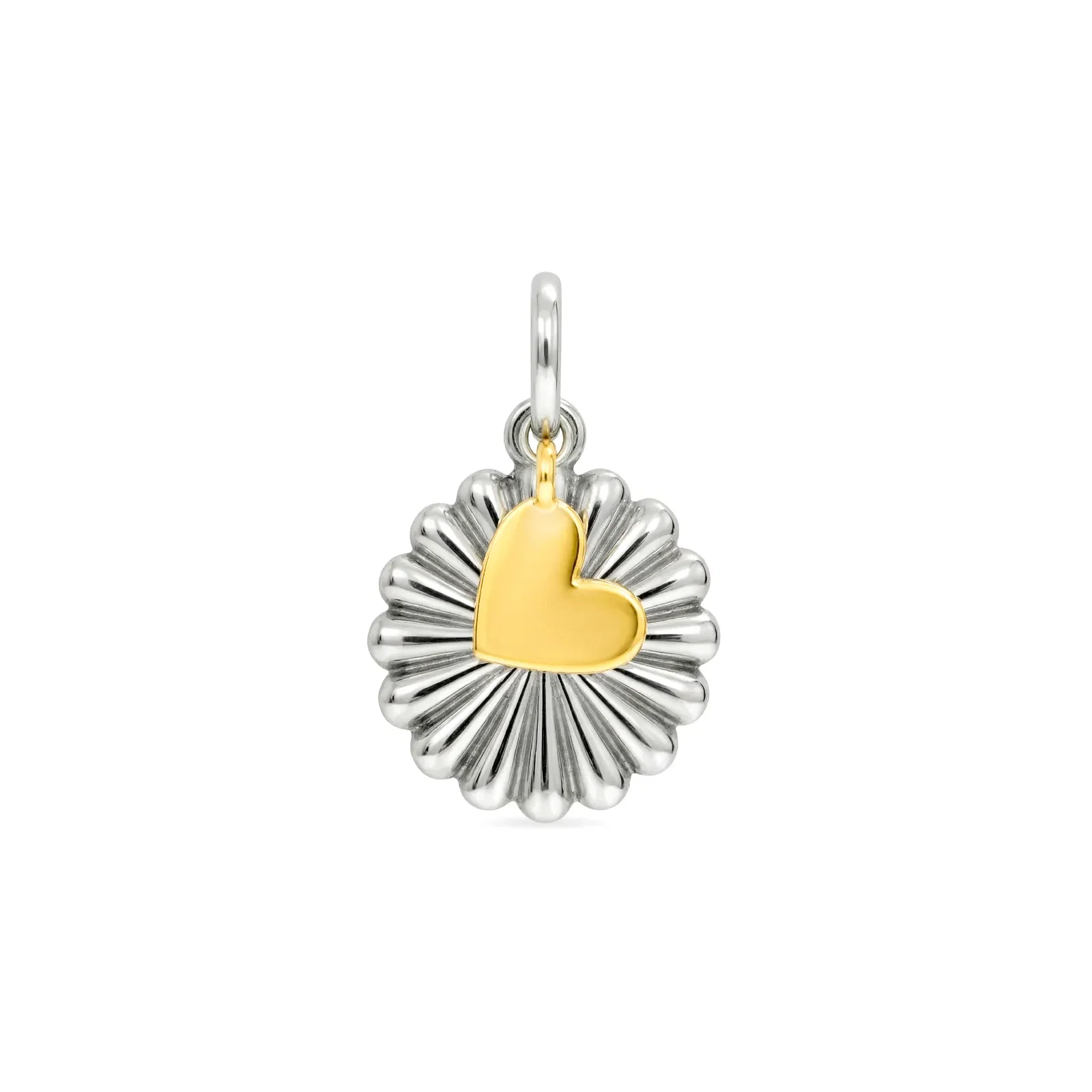 Pingente Life Religião IV Coração em Prata 925 com Banho de Ouro Amarelo 18k — imagem 1