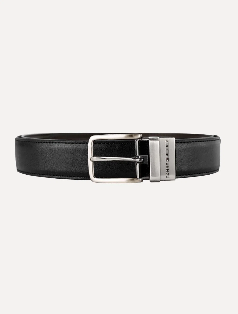 Cinto Tommy Hilfiger Masculino Couro Reversible Preto e Marrom