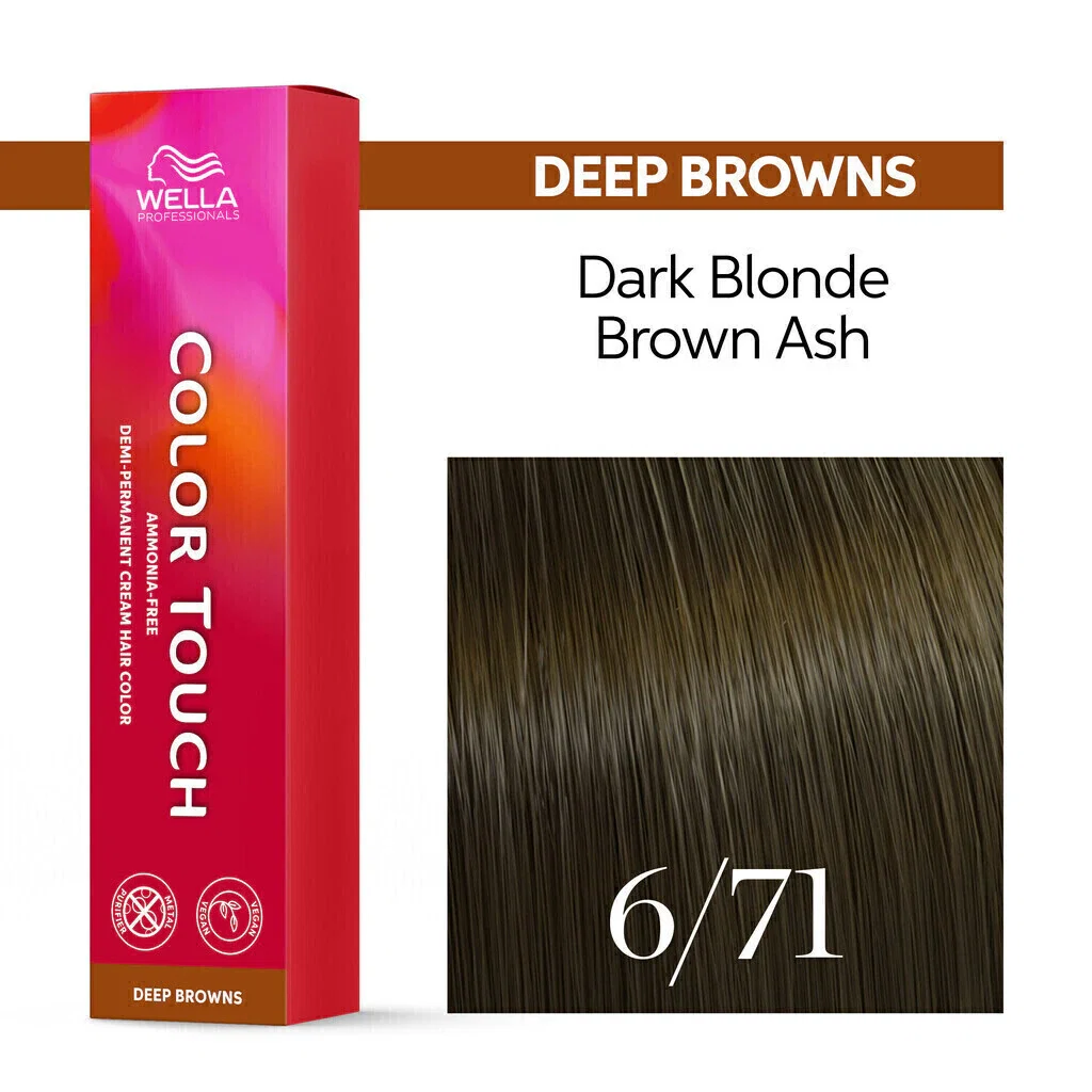 Tonalizante Wella Color Touch 6/71 Louro Escuro Marrom Acinzentado