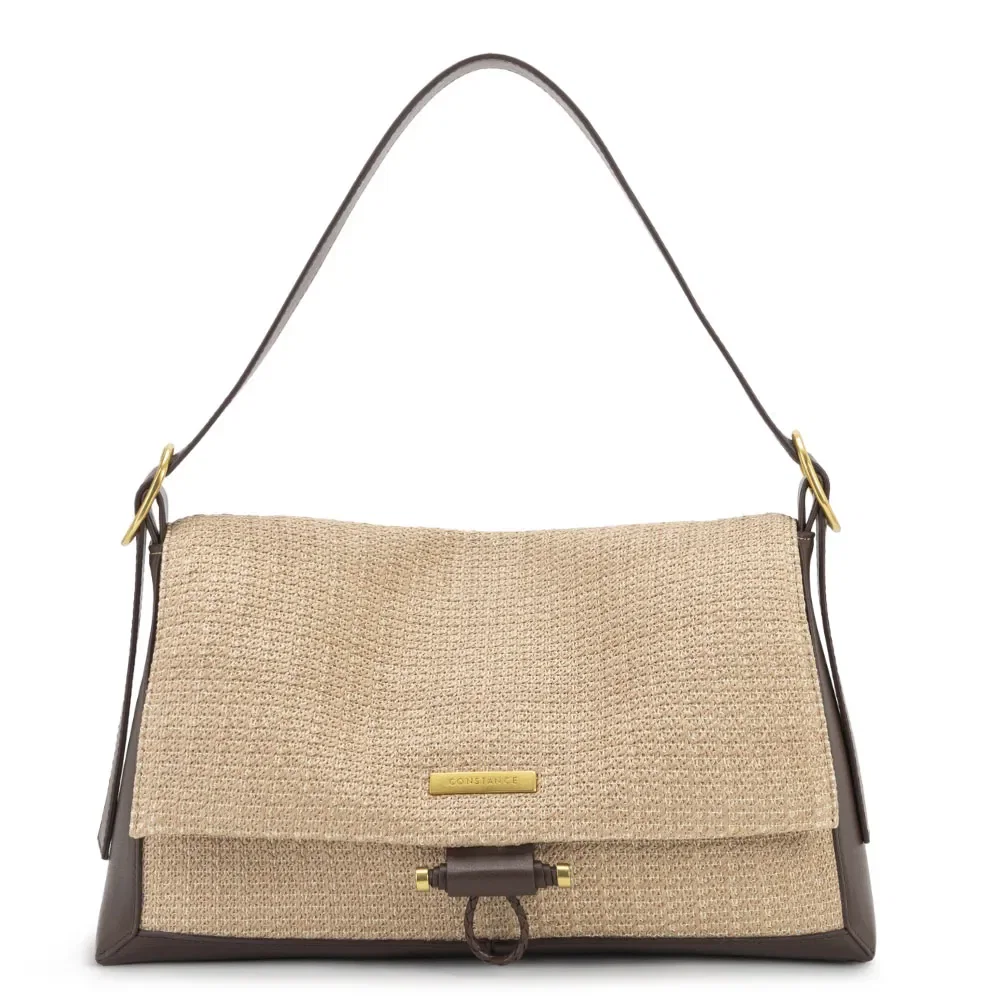 Bolsa Ombro Palha Fivela