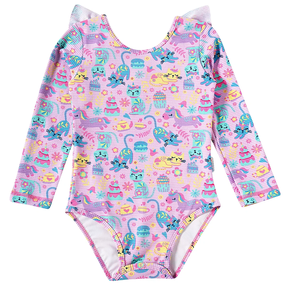 Body Manga Longa Praia Toddler Unicat Lycra Trabalhada Proteção Uv 50+ Tip Top
