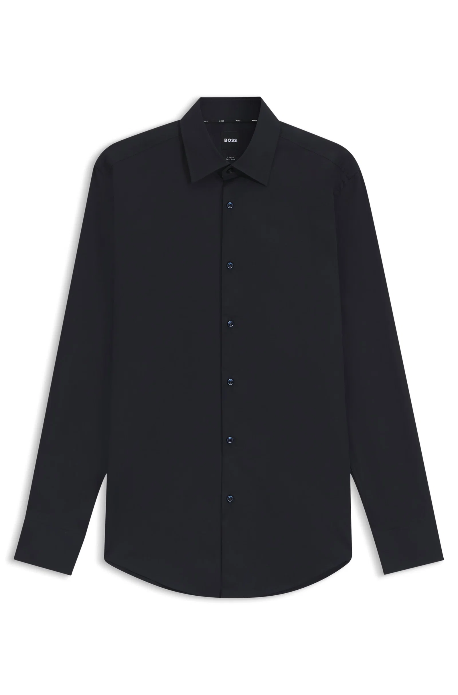 Camisa Slim Fit Em Popelina De Algodão Easy Iron — imagem 1