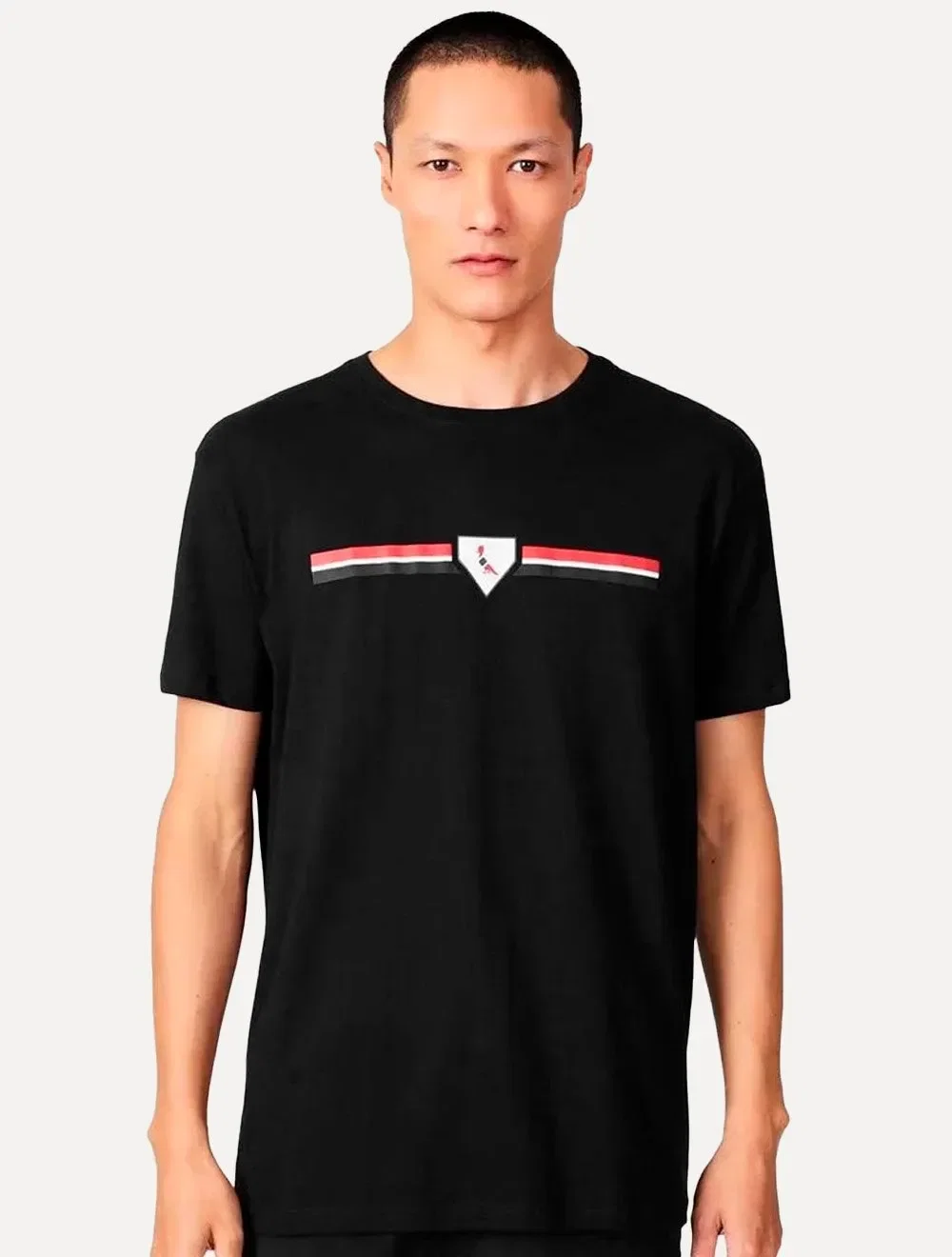 Camiseta Reserva Masculina Bust Shield SPFC Preta — imagem 1