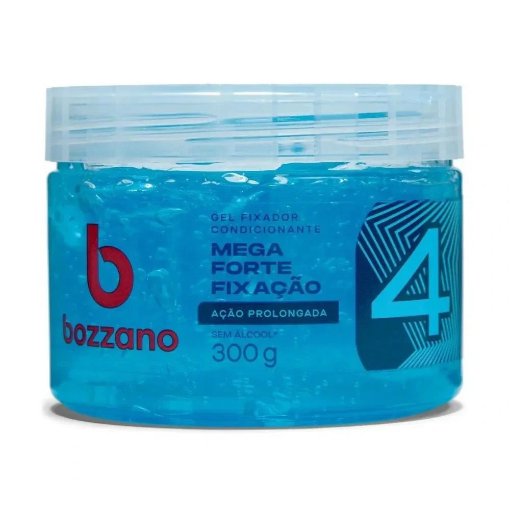 Gel Fixador Condicionador Bozzano Mega Forte Fixação Fator 4 300g