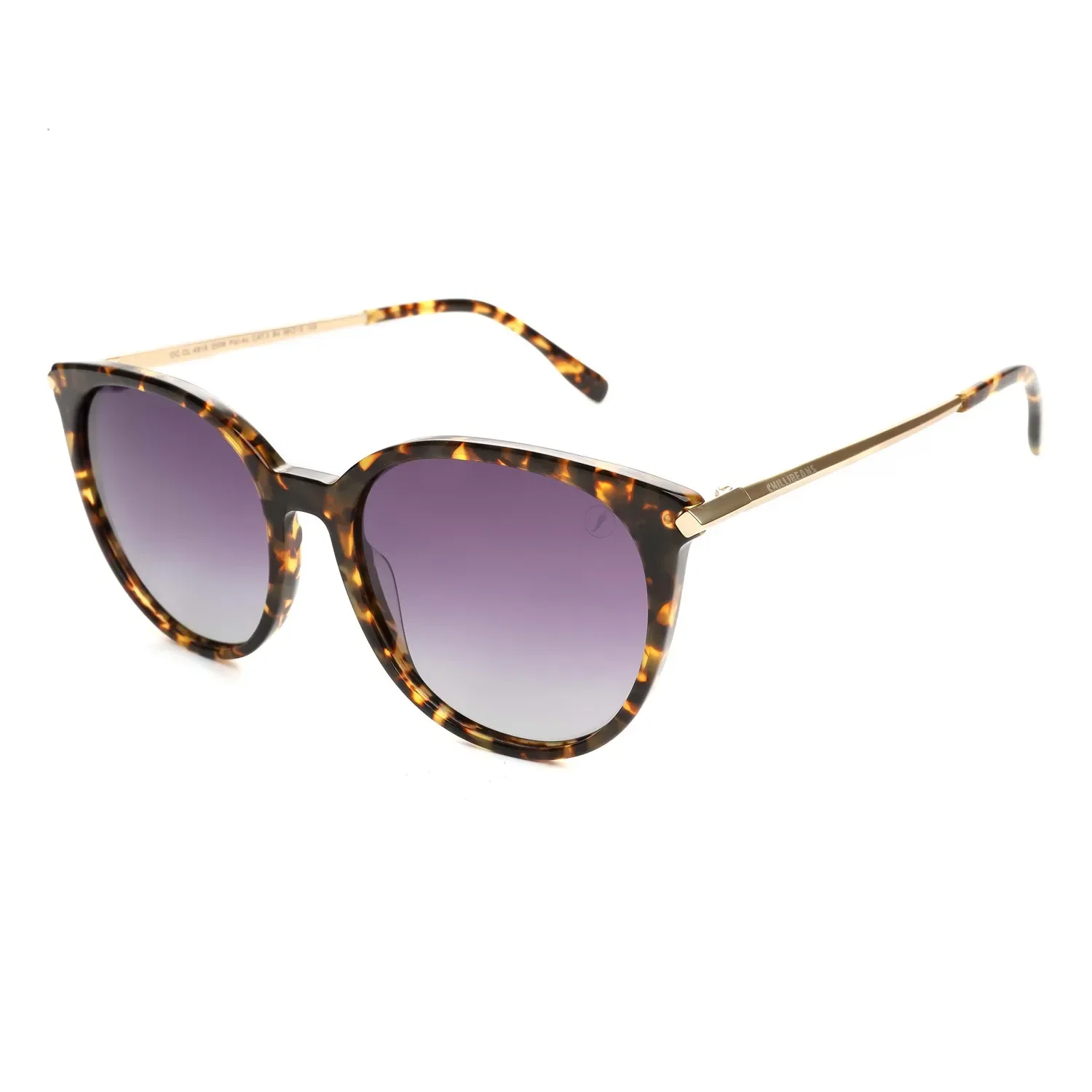 Óculos de Sol Feminino Chilli Beans Redondo Polarizado Degradê Tartaruga