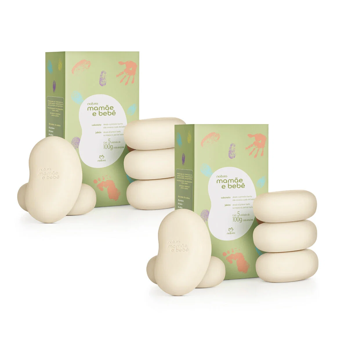 Kit Sabonete em Barra Natura Mamãe e Bebê (2 caixas)