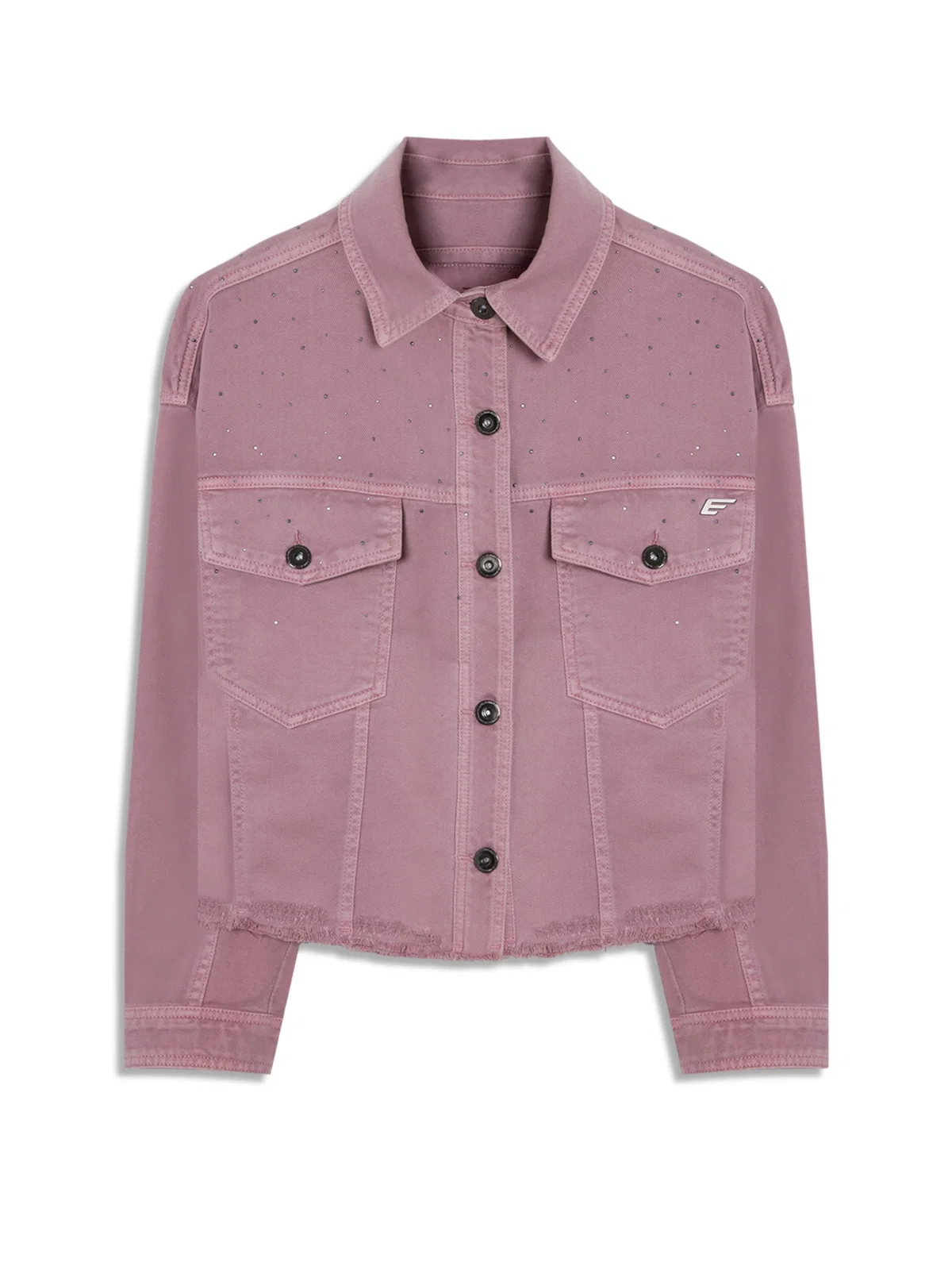 Jaqueta White Denim Oversized Rosa Velho