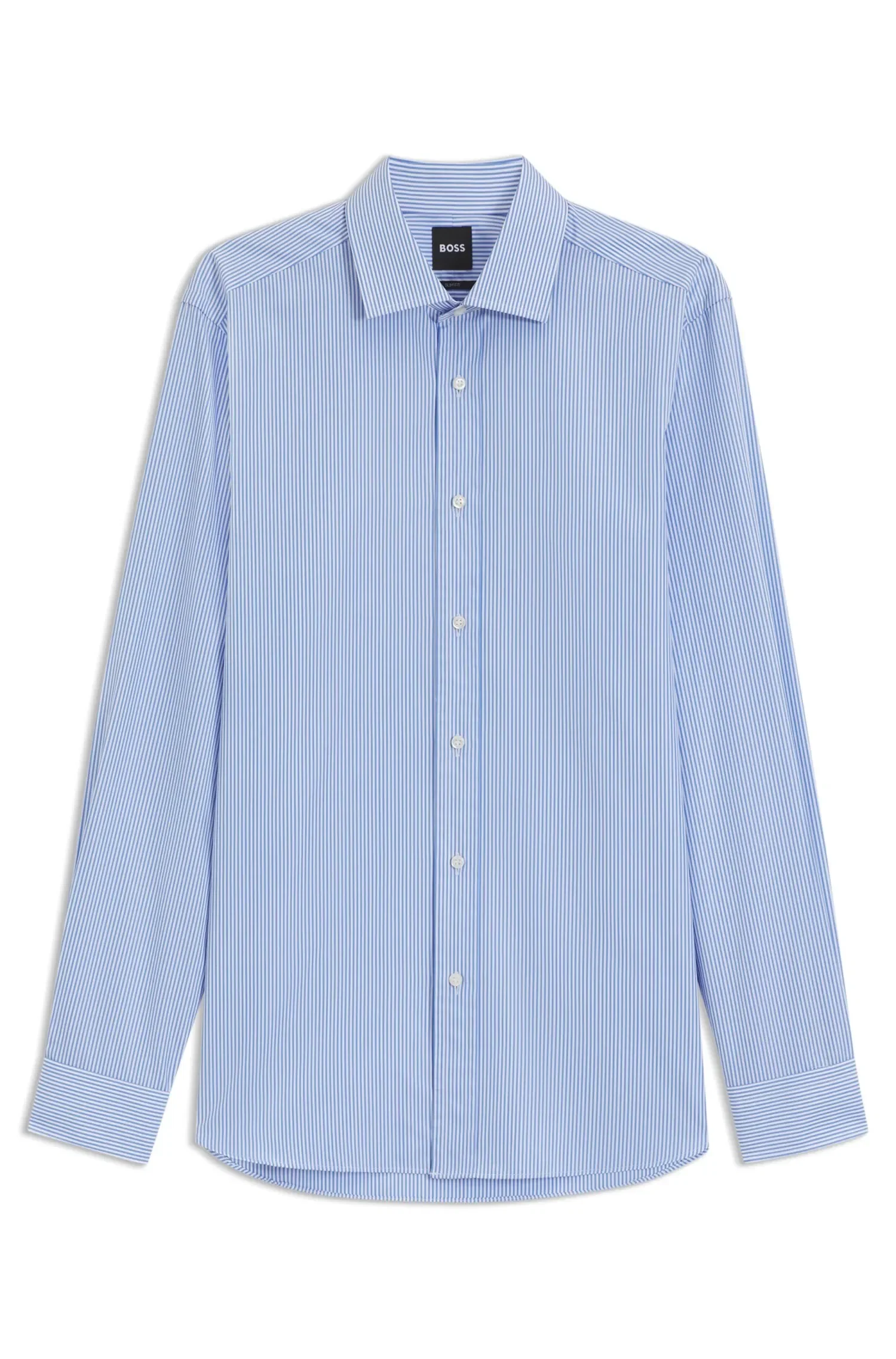 Camisa Slim Fit BOSS By Beckham Em Popelina De Algodão — imagem 1