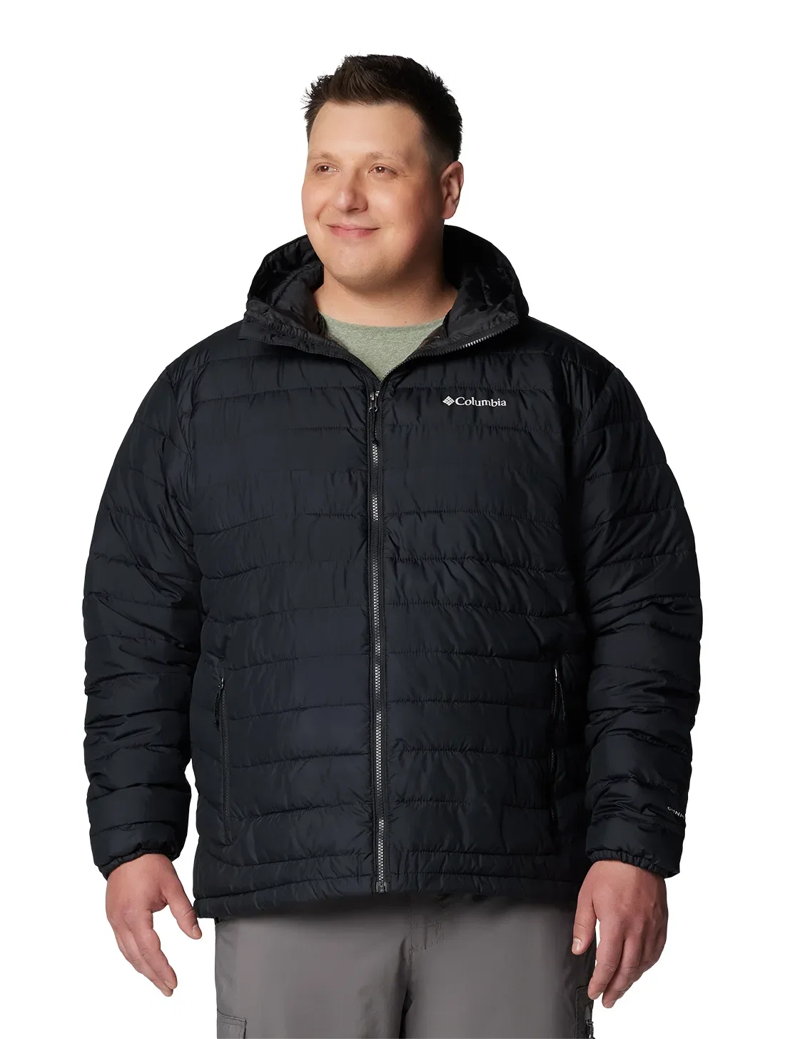 Jaqueta Columbia Masculina Powder Lite™ II com Capuz Plus Size — imagem 1
