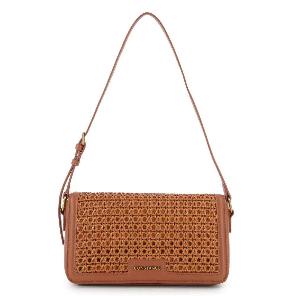 Bolsa Ombro Tramada Caramelo