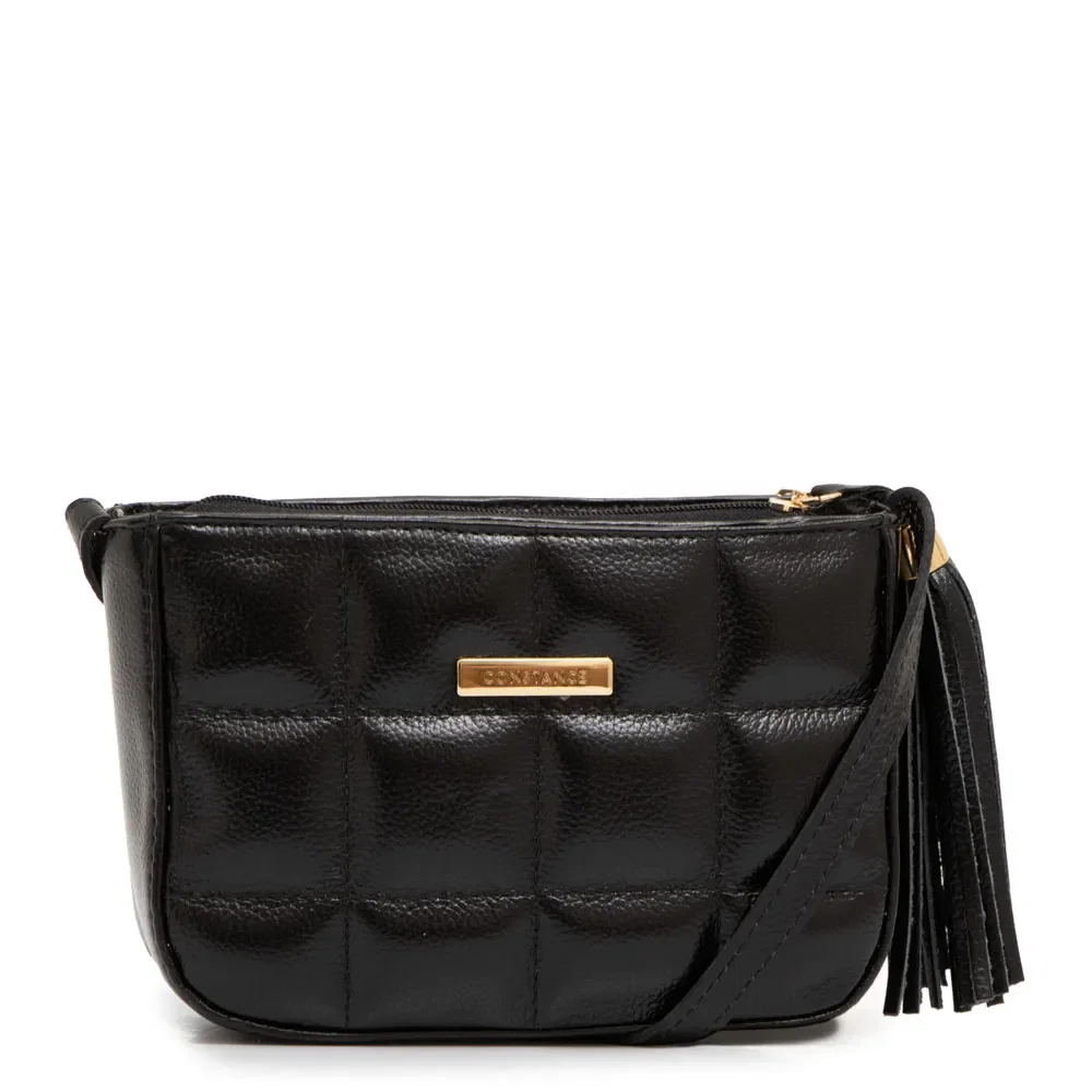 Bolsa Tiracolo Couro Barbicacho Preto — imagem 1