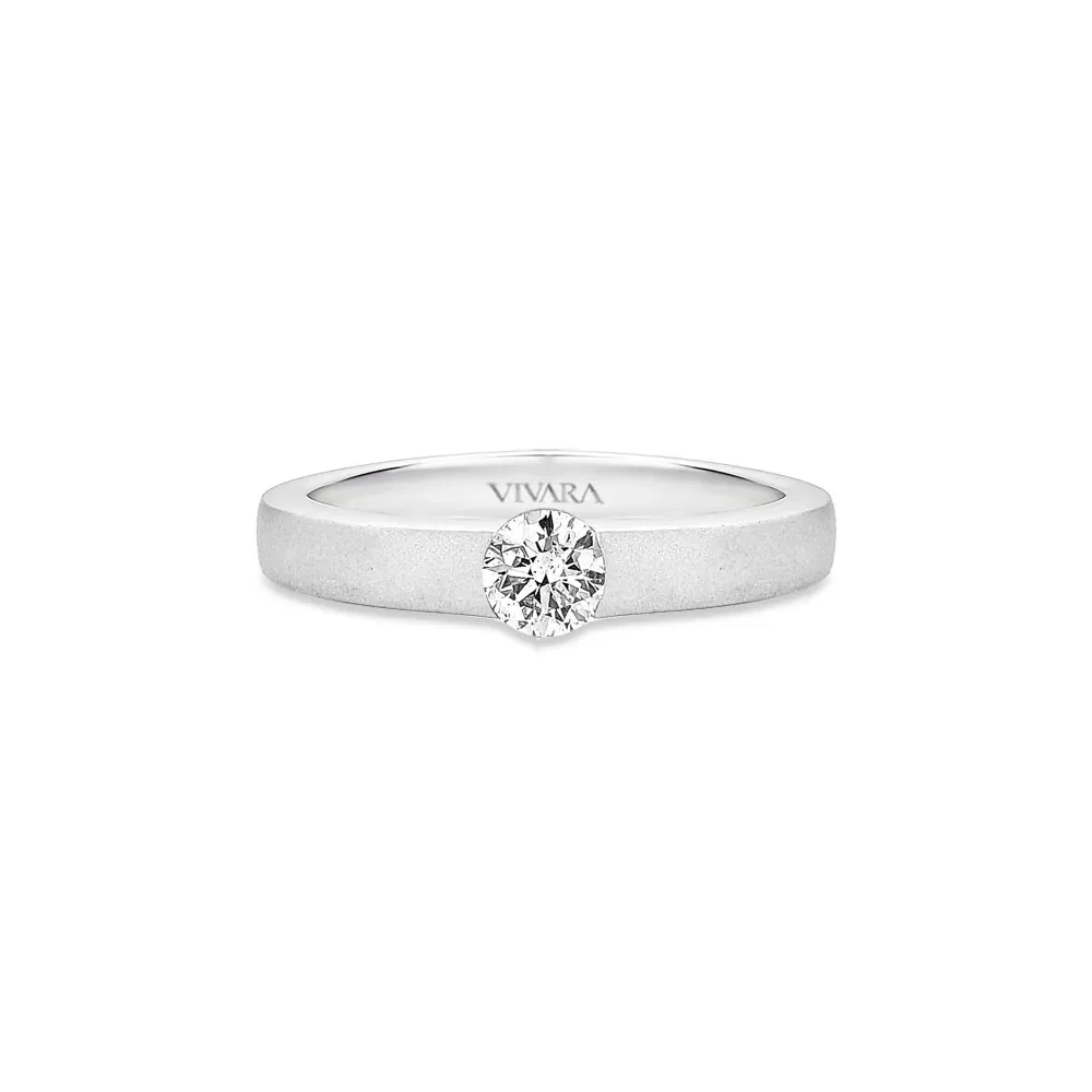 Anel Solitário Promise em Ouro Branco 18k com 0,25ct de Diamante — imagem 1