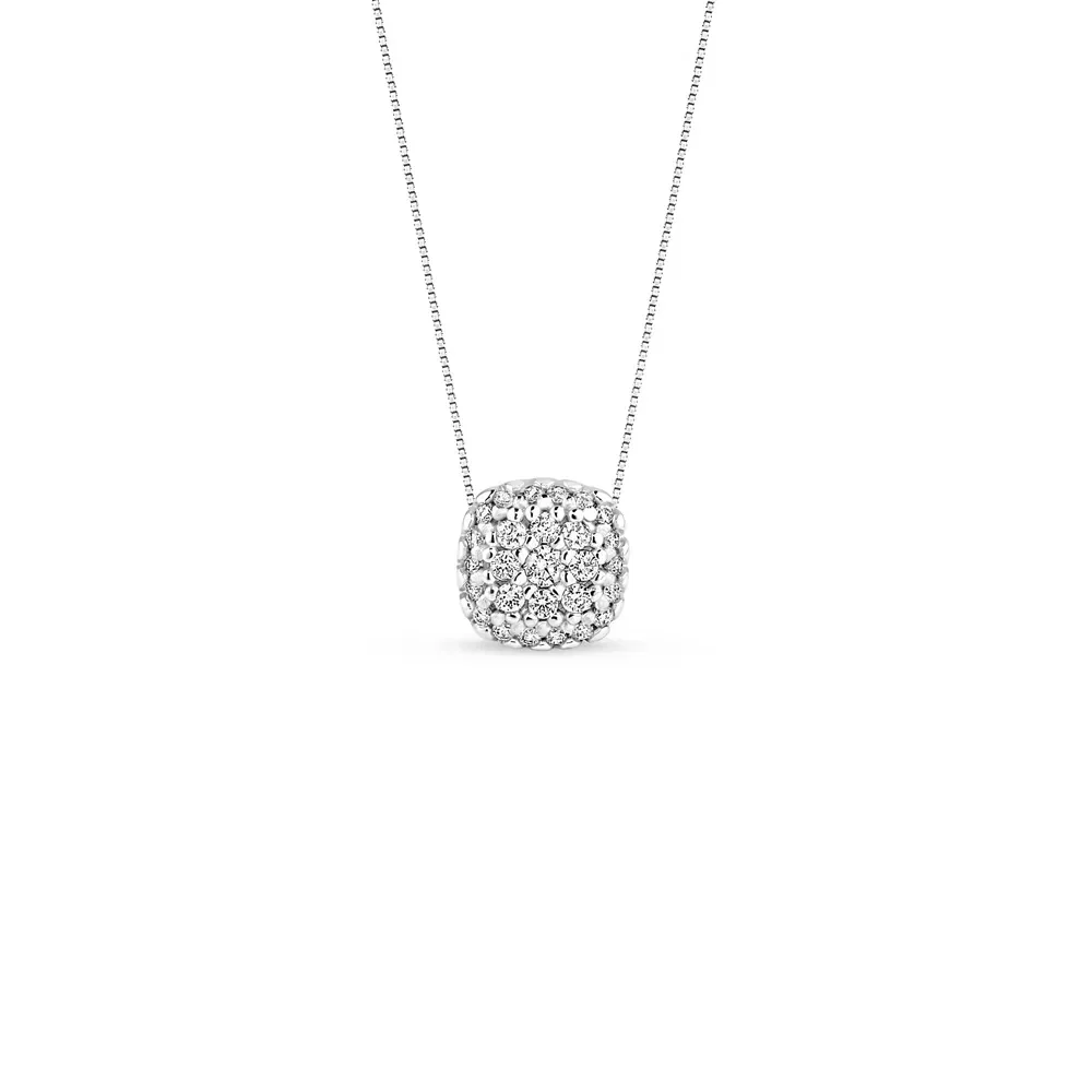 Pingente Lumina em Ouro Branco 18k com Diamantes, 8mm — imagem 1