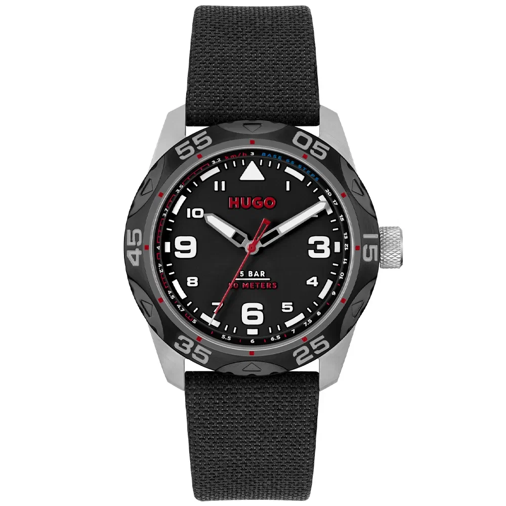 Relógio Hugo Masculino Nylon Preto 1530330