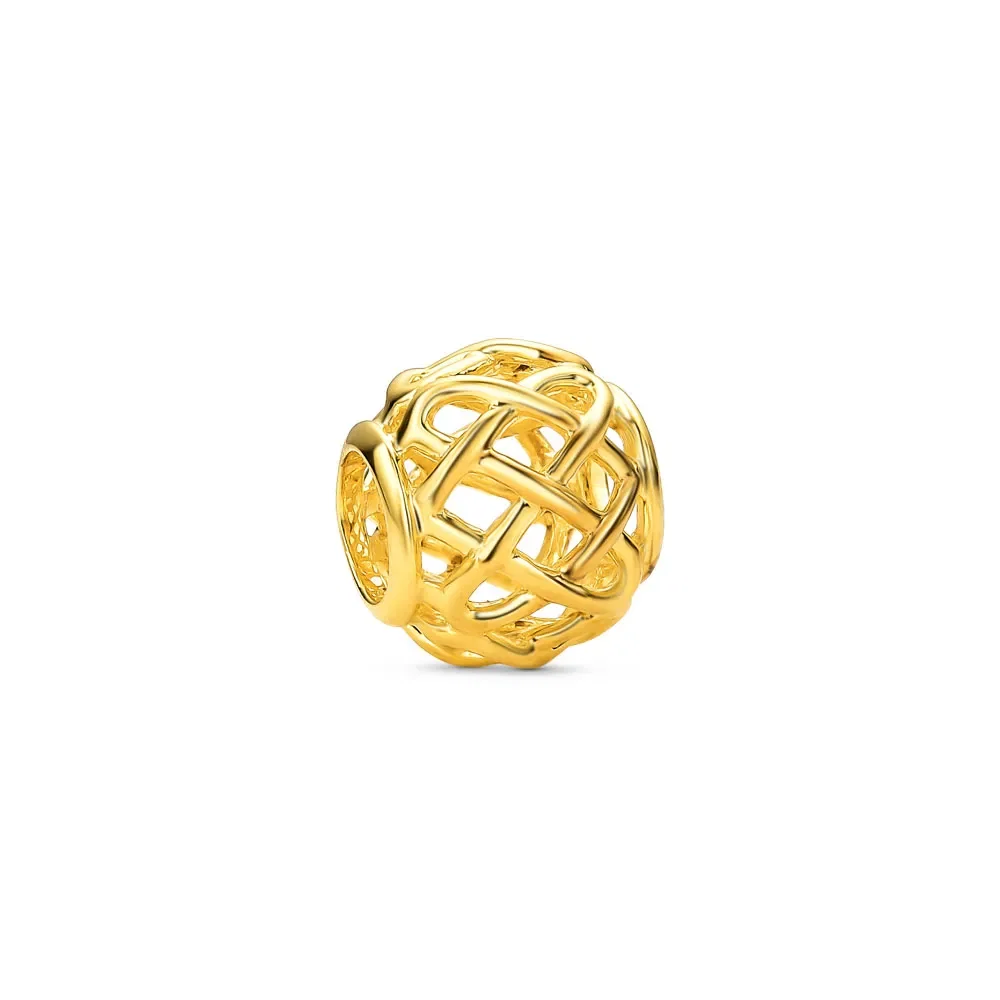 Separador Life Glossy Arabesco em Prata 925 com Banho de Ouro Amarelo 18k