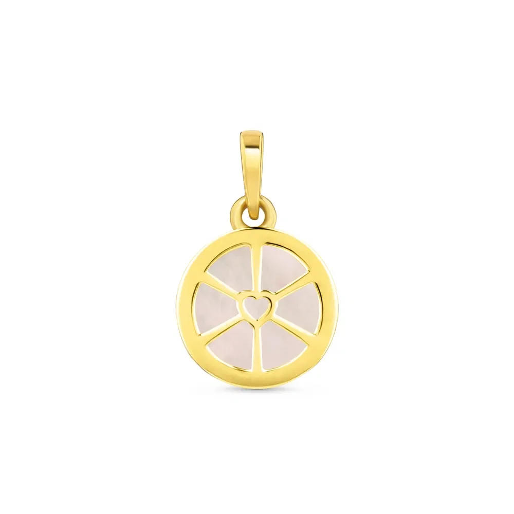 Pingente Life Amor Mandala Madrepérola em Prata 925 com Banho de Ouro Amarelo 18k — imagem 1