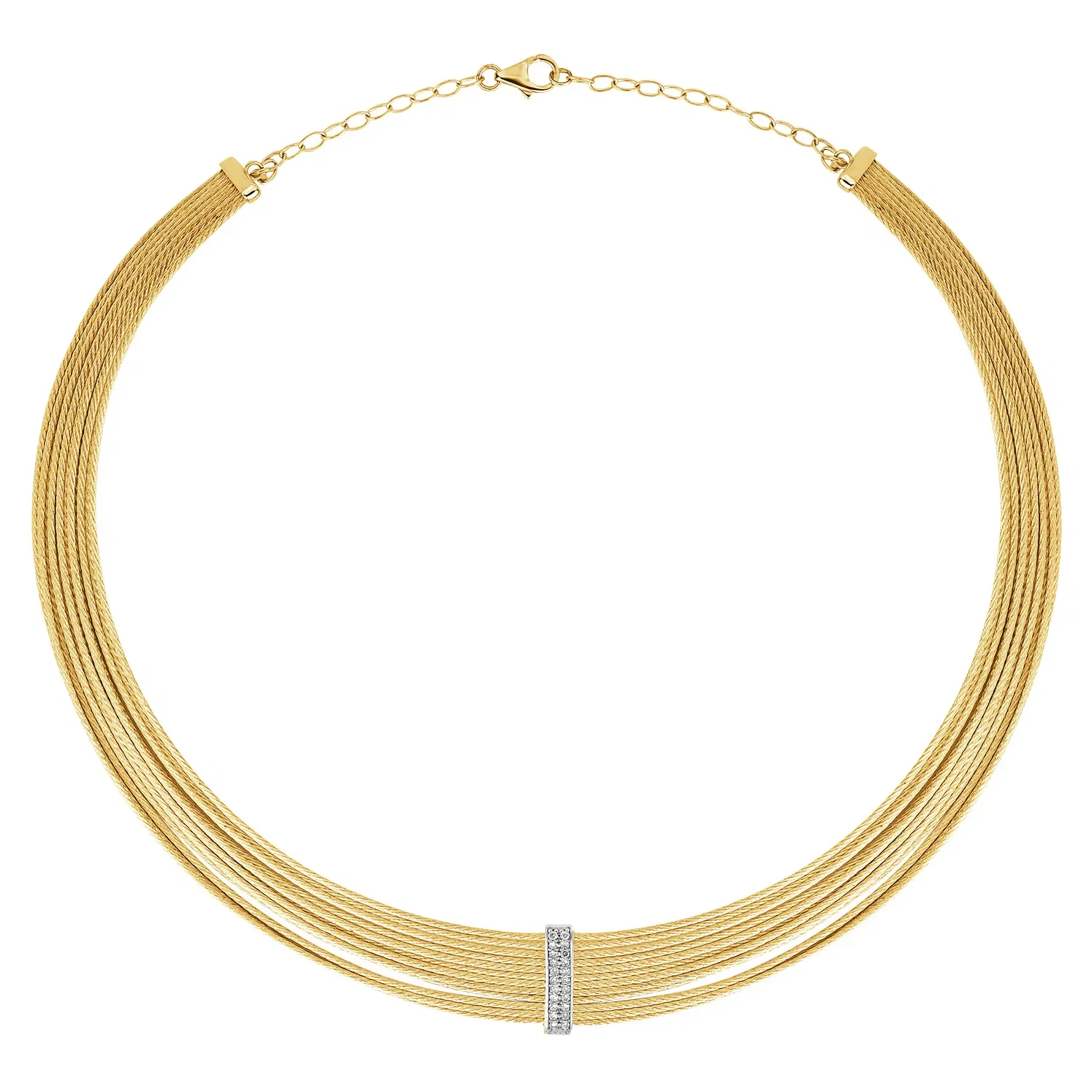 Colar Royale em Ouro Amarelo 18k com Diamante 0,11ct, 50cm — imagem 1