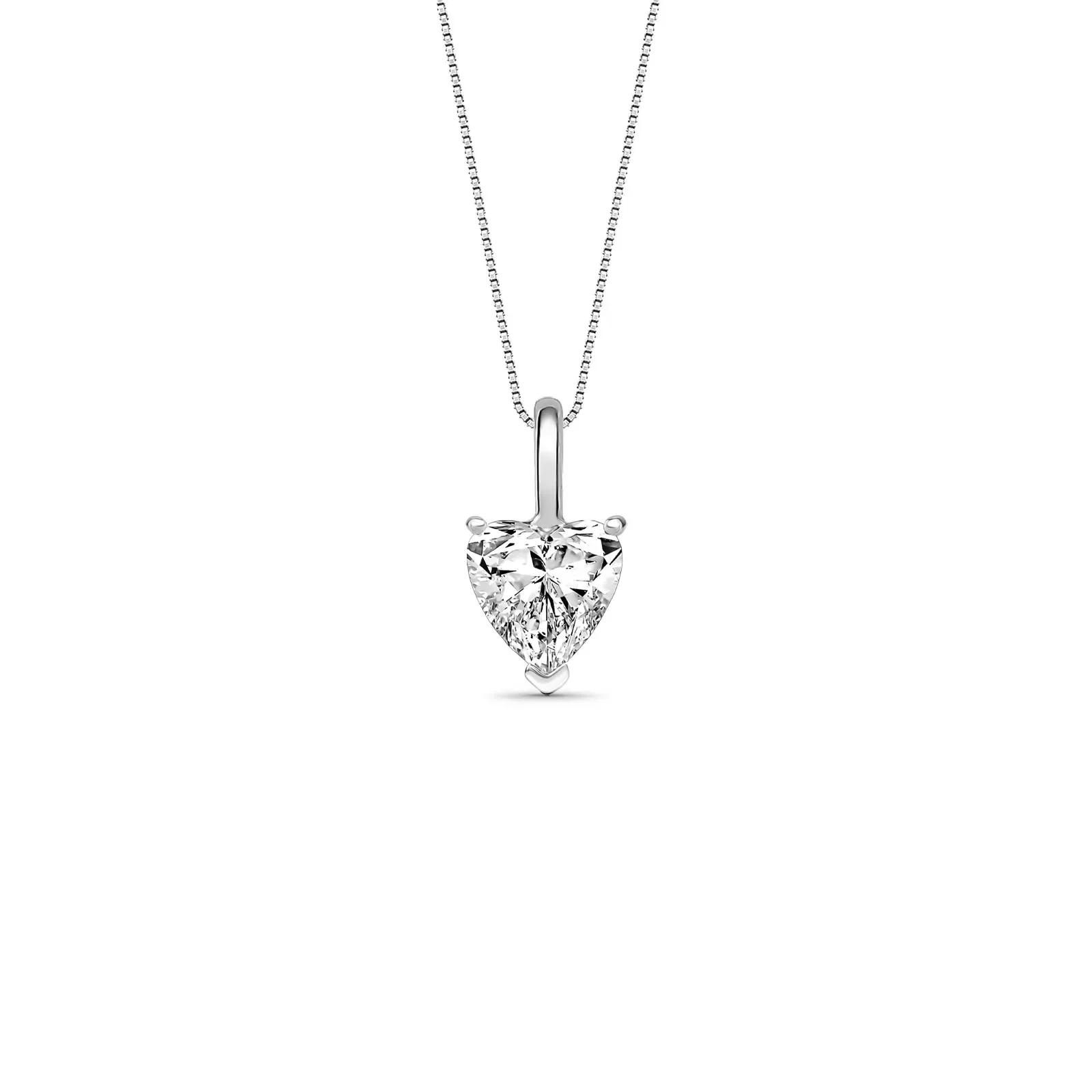 Pingente Coração Cielo em Ouro Branco 18k com Diamante de Laboratório 1ct — imagem 1
