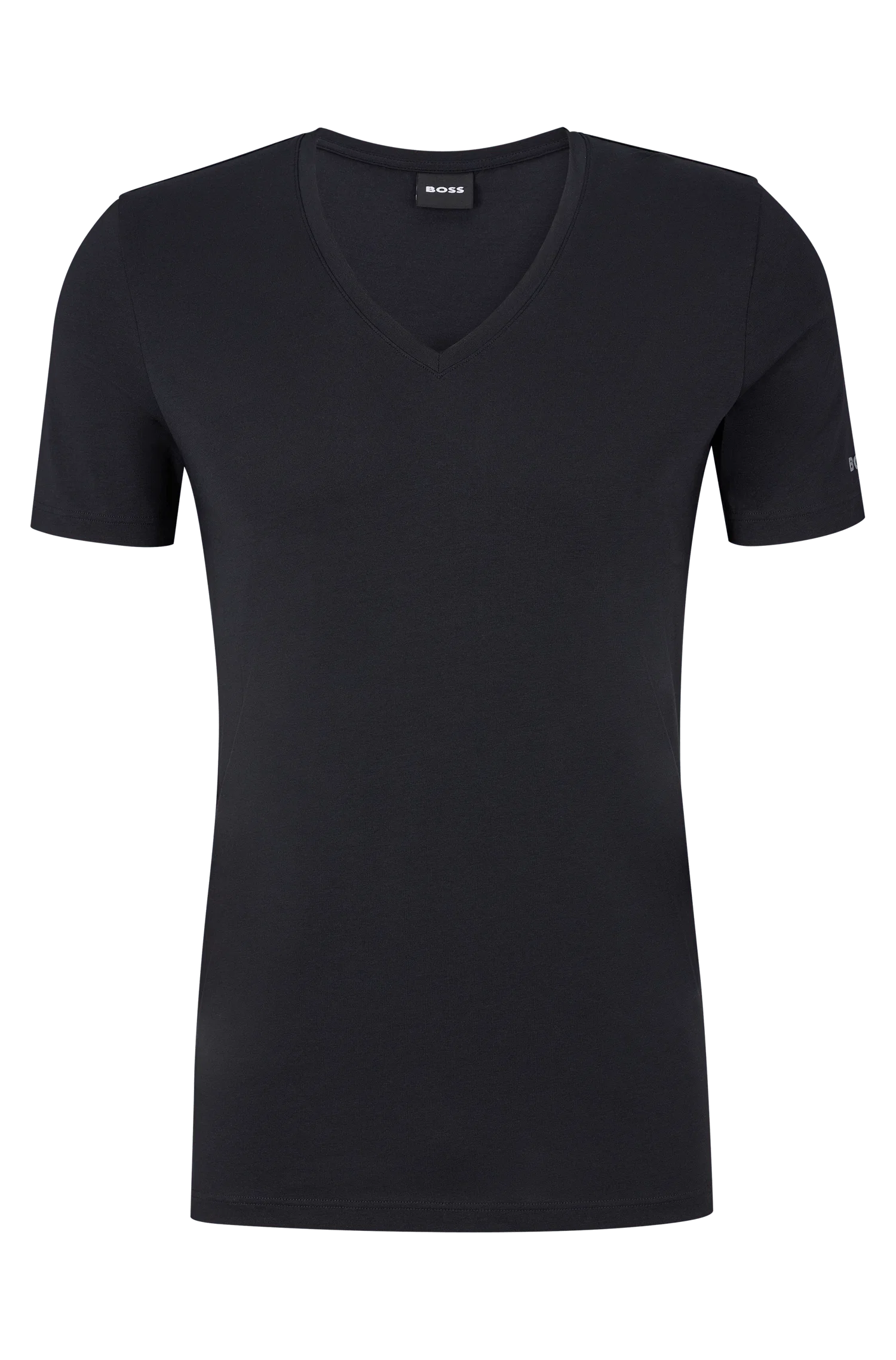Camiseta Slim Fit Em Algodão Com Logo Impresso