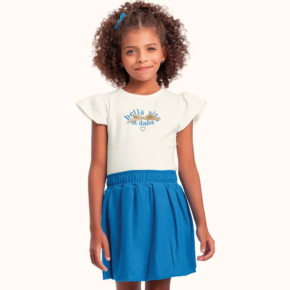Blusa em cotton leve com laço decorativo — imagem 1