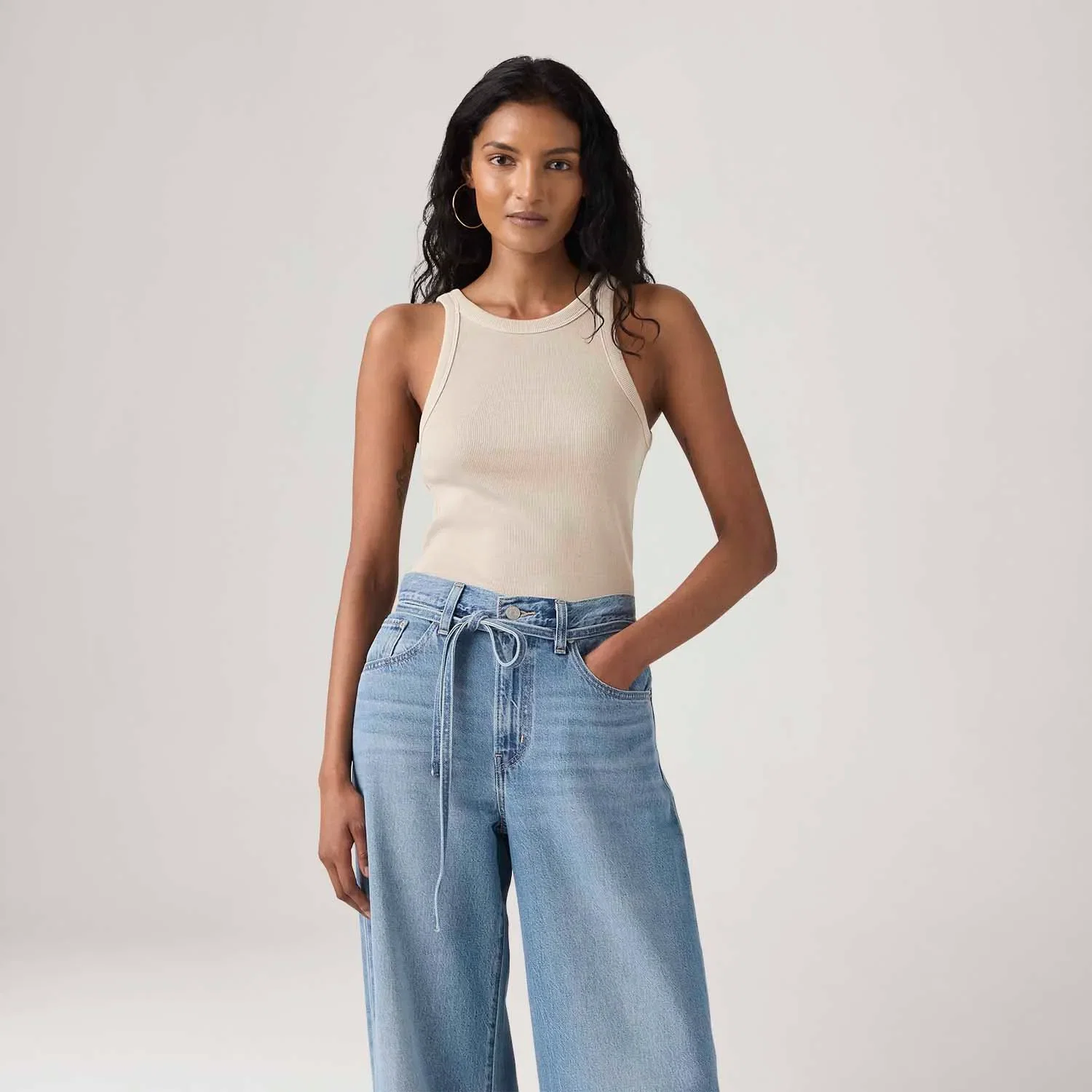 Regata Levi's® Essential Racer Tank Bege — imagem 1