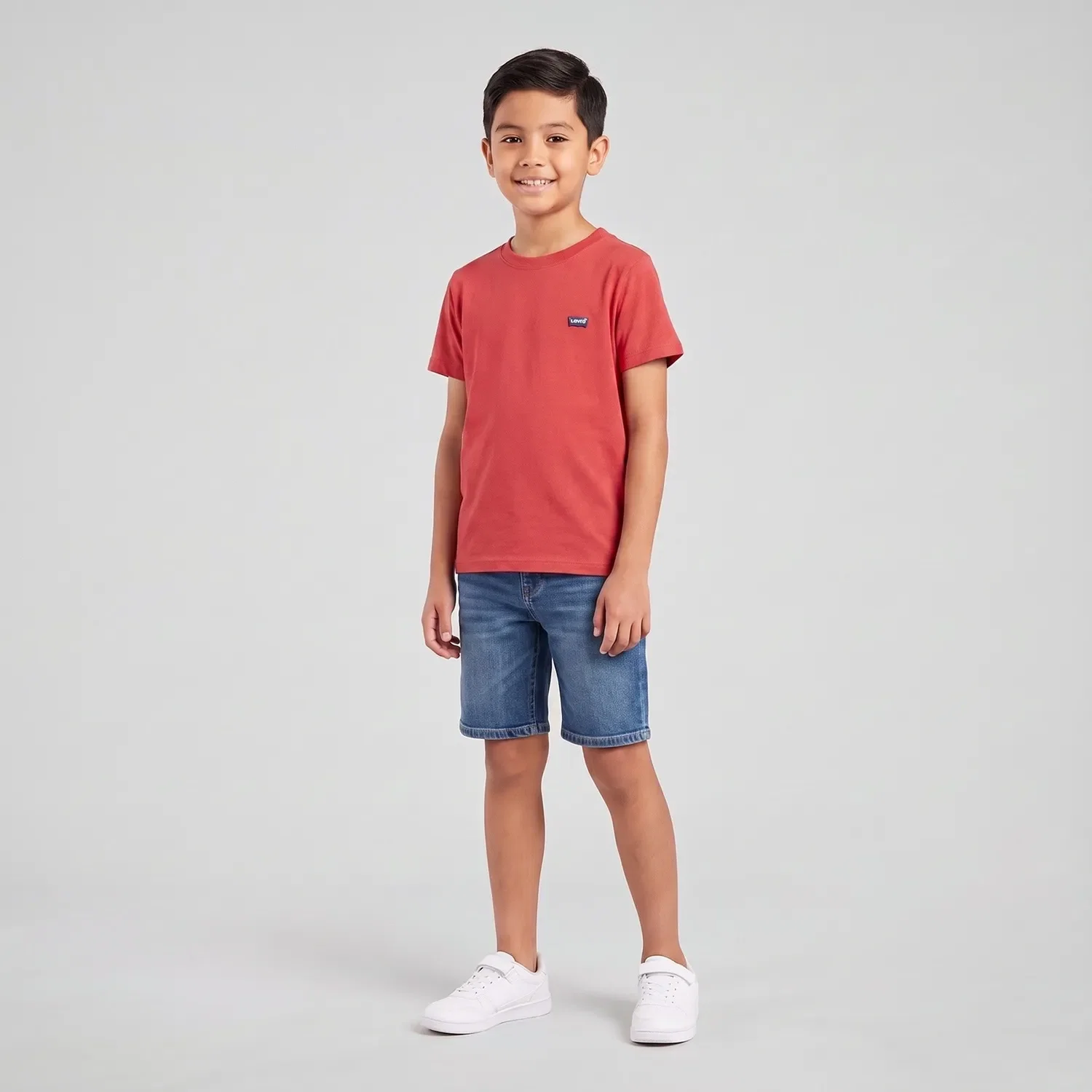 Camiseta Levi's® Infantil Batwing Chest Vermelha — imagem 1