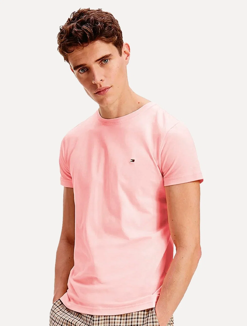 Camiseta Tommy Hilfiger | Essential Cotton Rosa Claro
