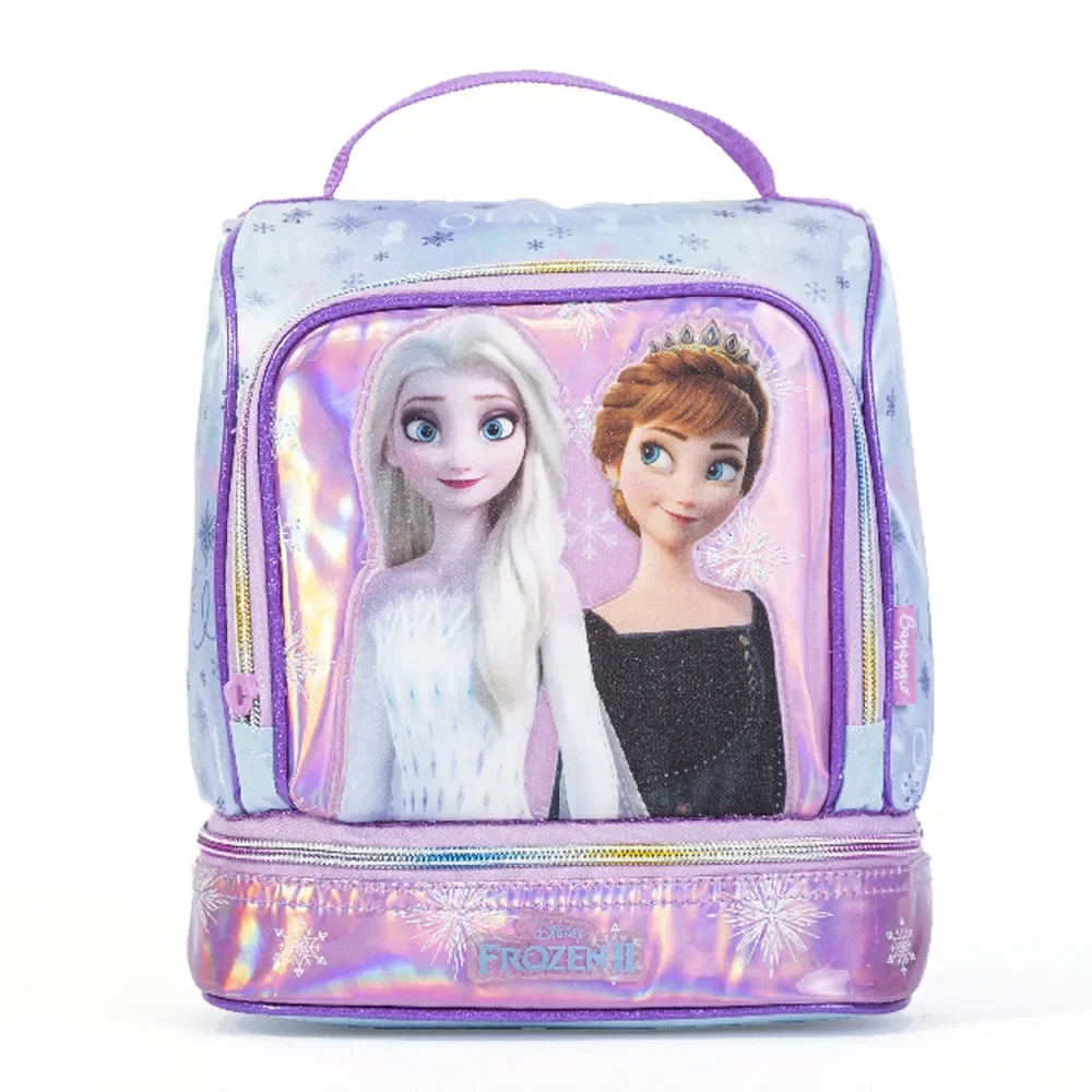 Lancheira Escolar Feminina Térmica Super Premium Frozen II Azul Clara