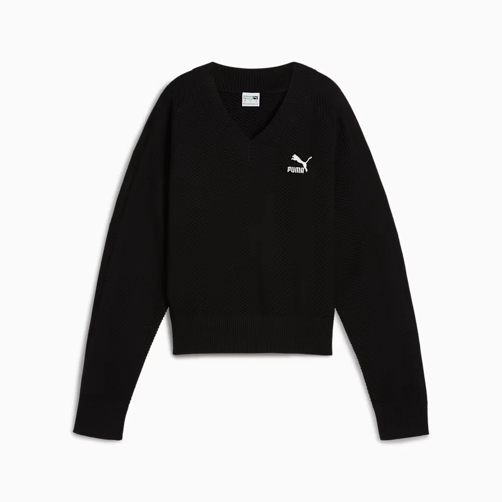 Moletom T7 Gola V Knitted Feminino — imagem 1
