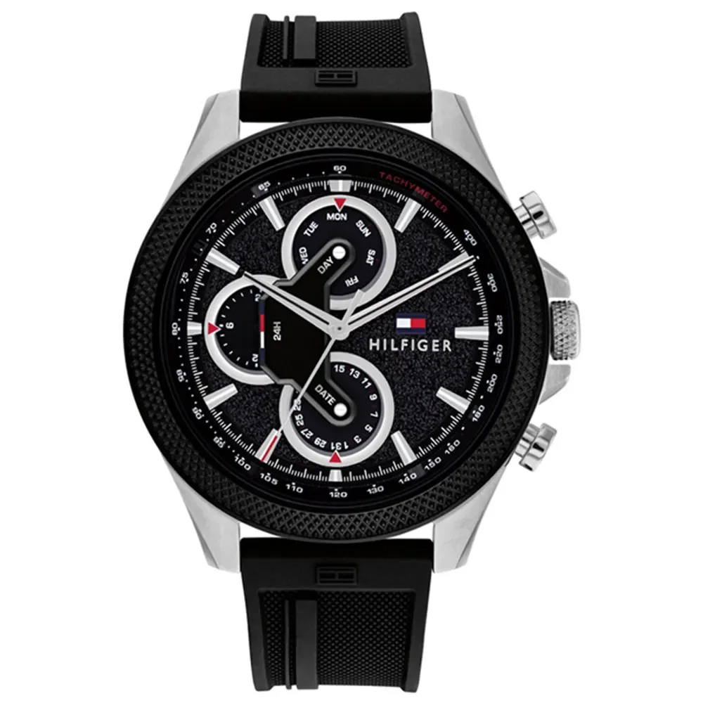 Relógio Tommy Hilfiger Masculino Borracha Preto 1792082