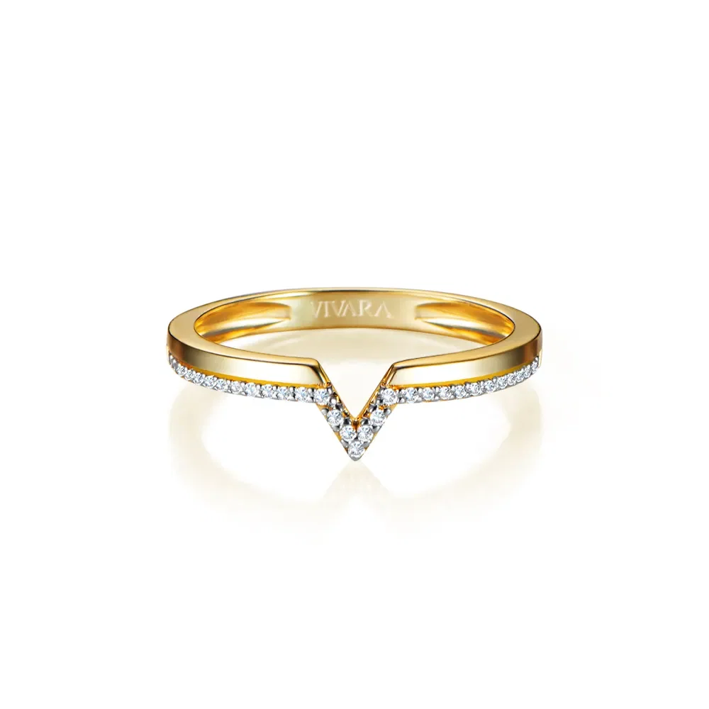 Anel Vivara em Ouro Amarelo 18k com Diamantes — imagem 1