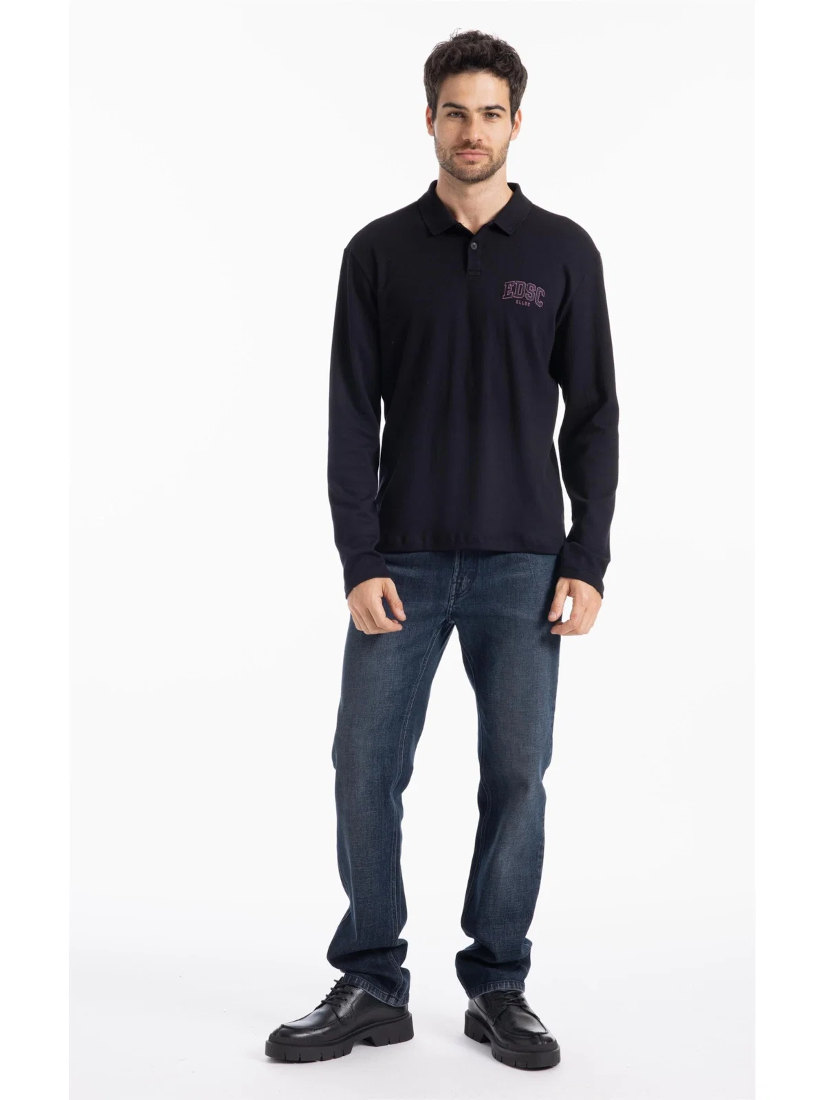 Polo Piquet Edsc Ellus Classic Preto — imagem 1