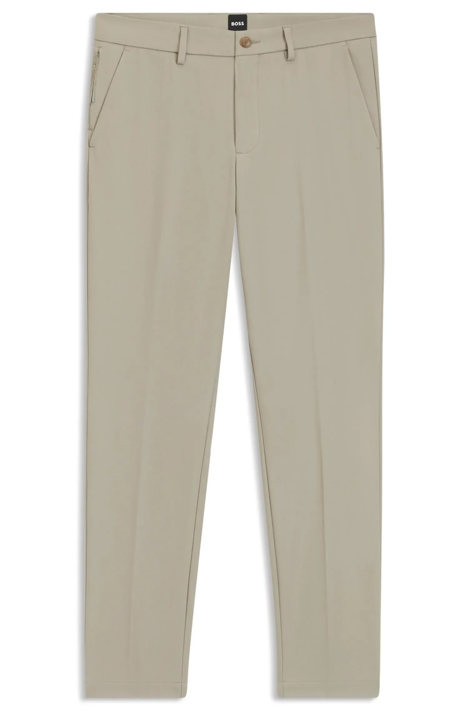 Calça Slim Fit Em Mistura De Algodão E Elastano