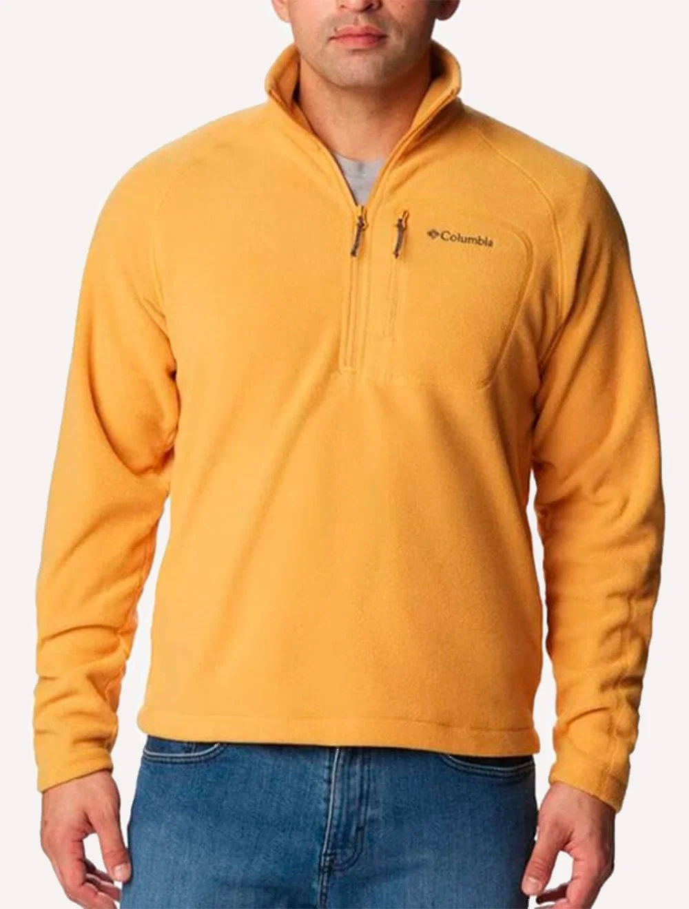 Blusa Columbia Masculina Fleece Fast Trek III Half Zip Amarela