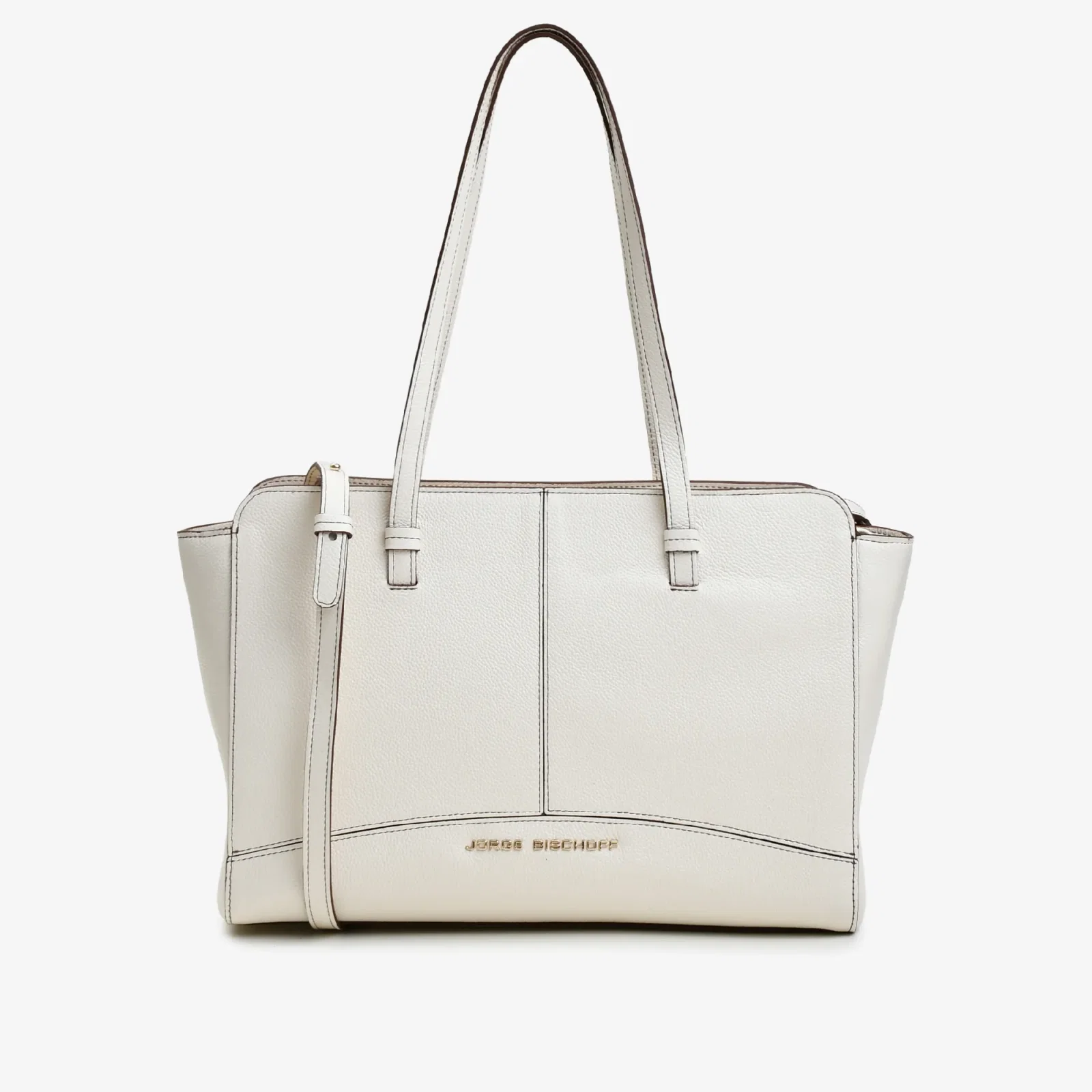 Bolsa Tote Off White Algodão Couro