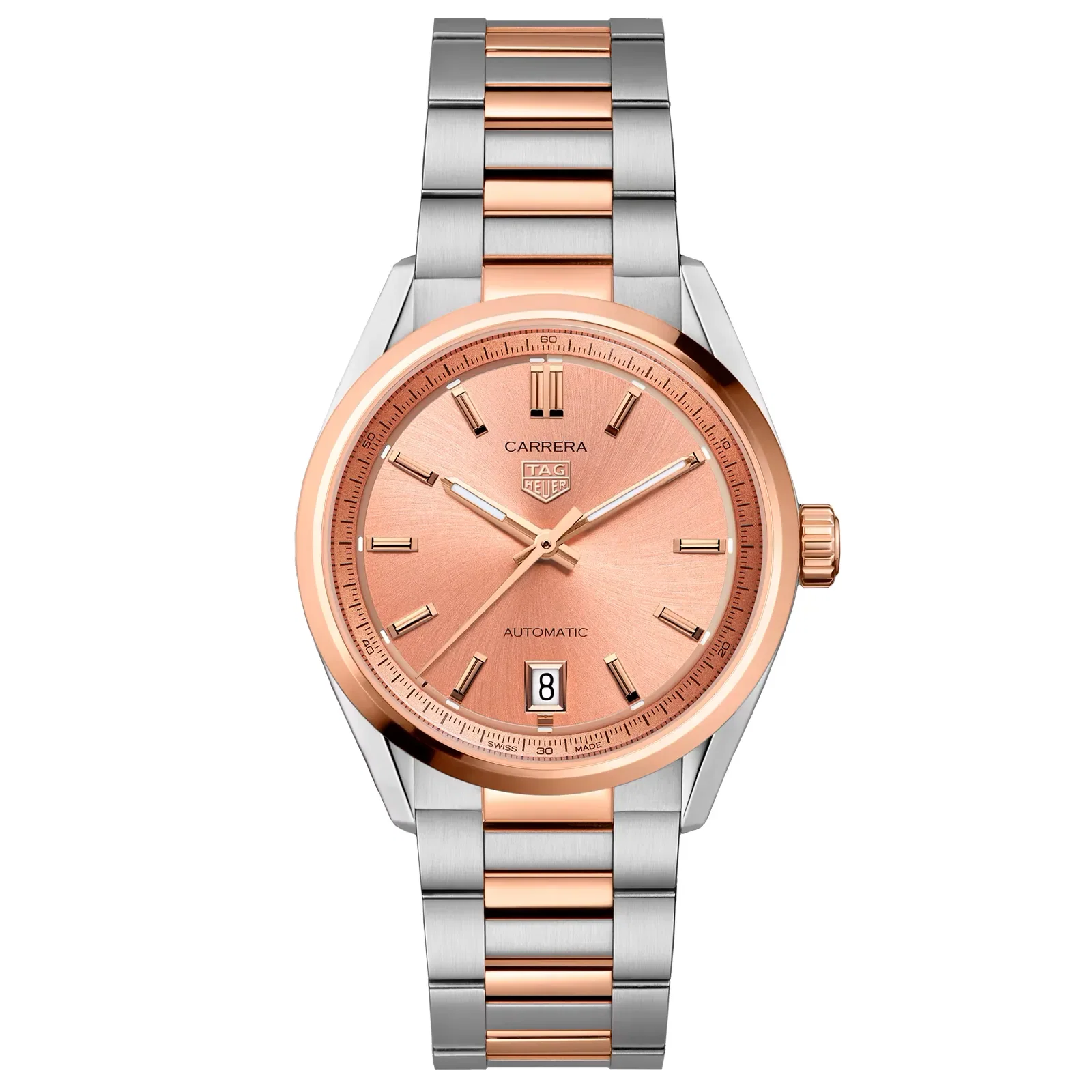 Relógio Tag Heuer Carrera Automático Feminino em Aço Prateado e Ouro Rosé WBN2350.BD0000 — imagem 1