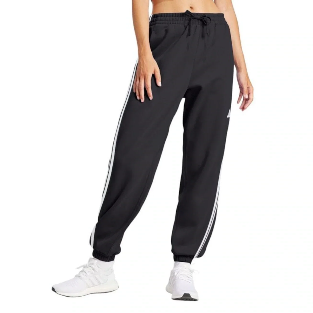 Calça Legging Adidas Essentials French Terry 3 Stripes Feminina — imagem 1