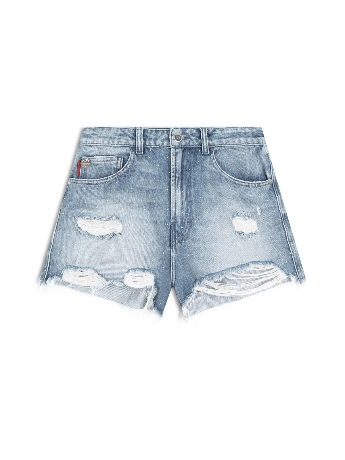 Short Desert Denim Pedras 1800-Lav.Claro C/ Rede+pu — imagem 1