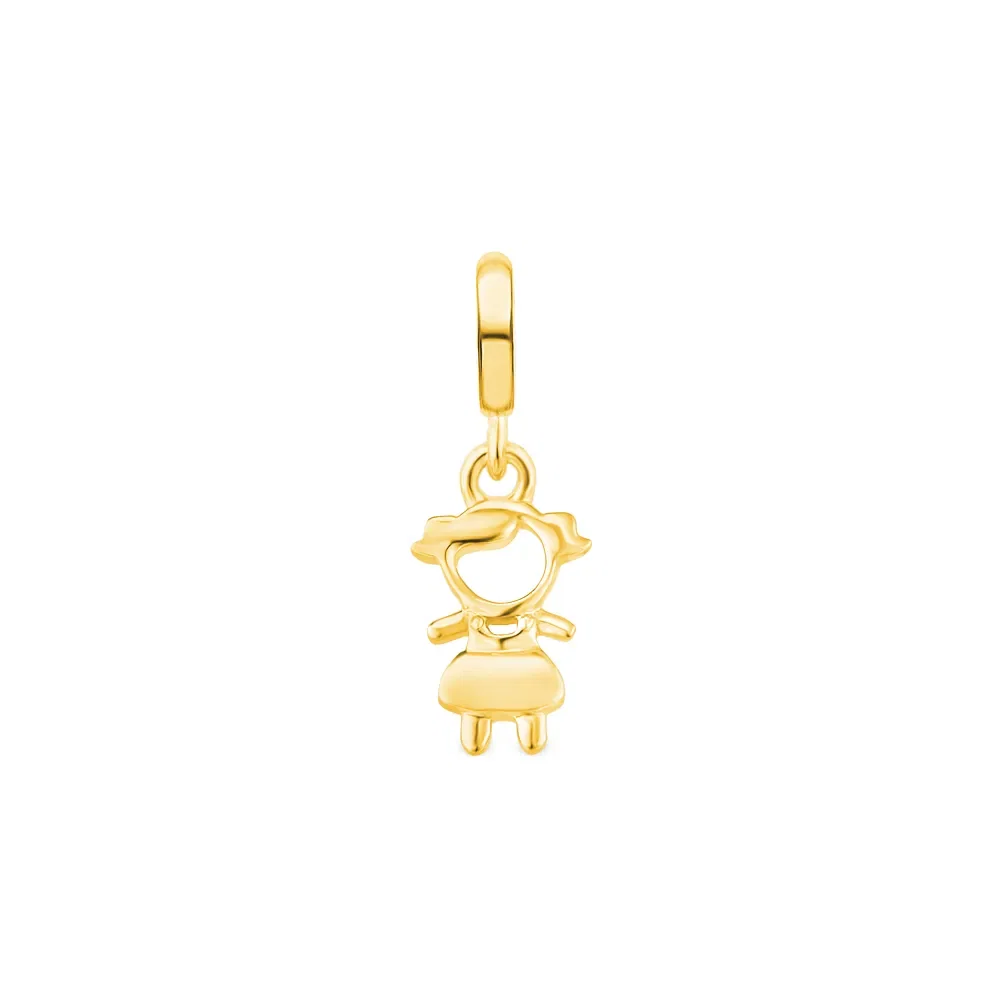Pingente Life Menina III em Prata 925 com Banho de Ouro Amarelo 18k — imagem 1