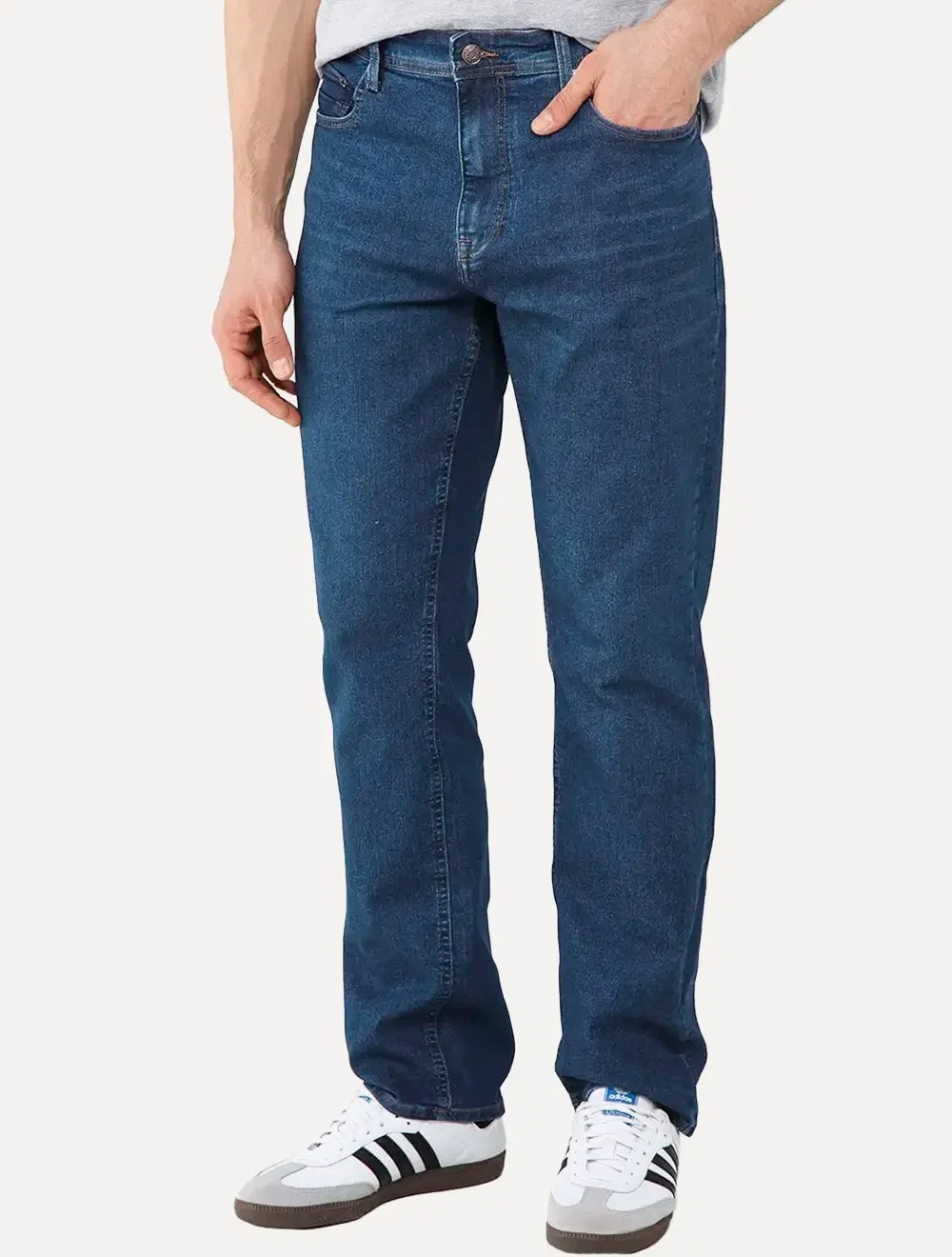 Calça Tommy Hilfiger Jeans Masculina Regular Fit Mercer Royal Blue Azul