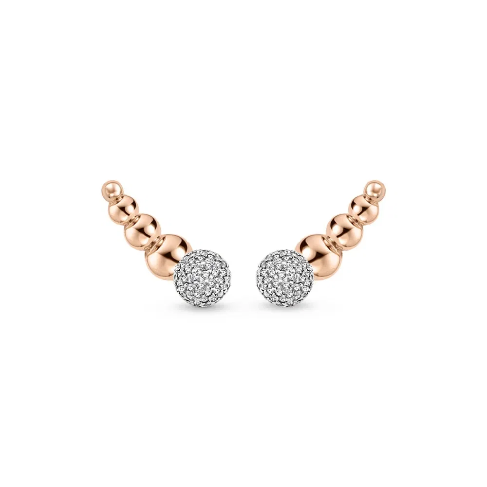 Brinco Ear Cuff Life Serenne Liga Rosé Cravejado