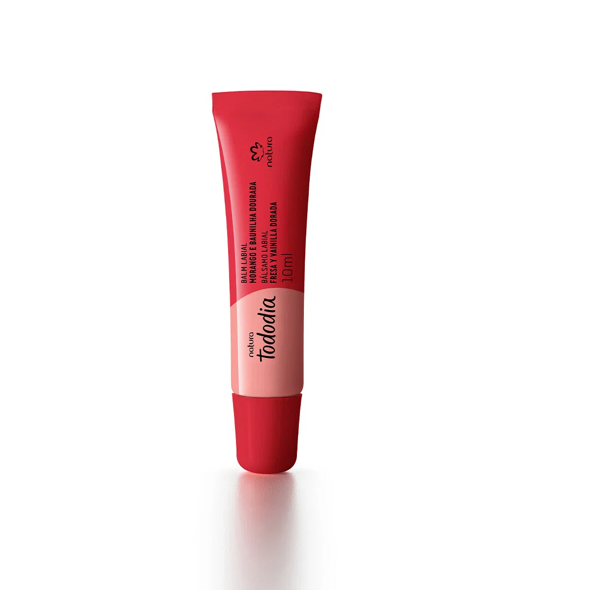 Balm Labial Tododia Morango e Baunilha Dourada 10 ml