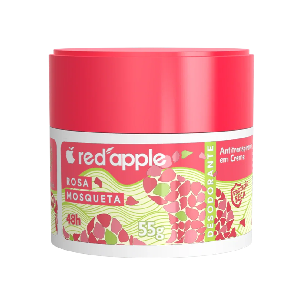 Desodorante em Creme Red Apple Rosa Mosqueta 55g