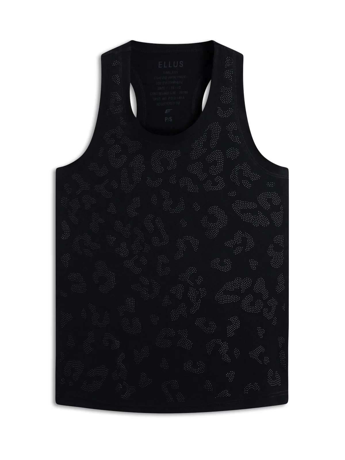 Blusa Devore Sleeveless Animal Print Preto — imagem 1