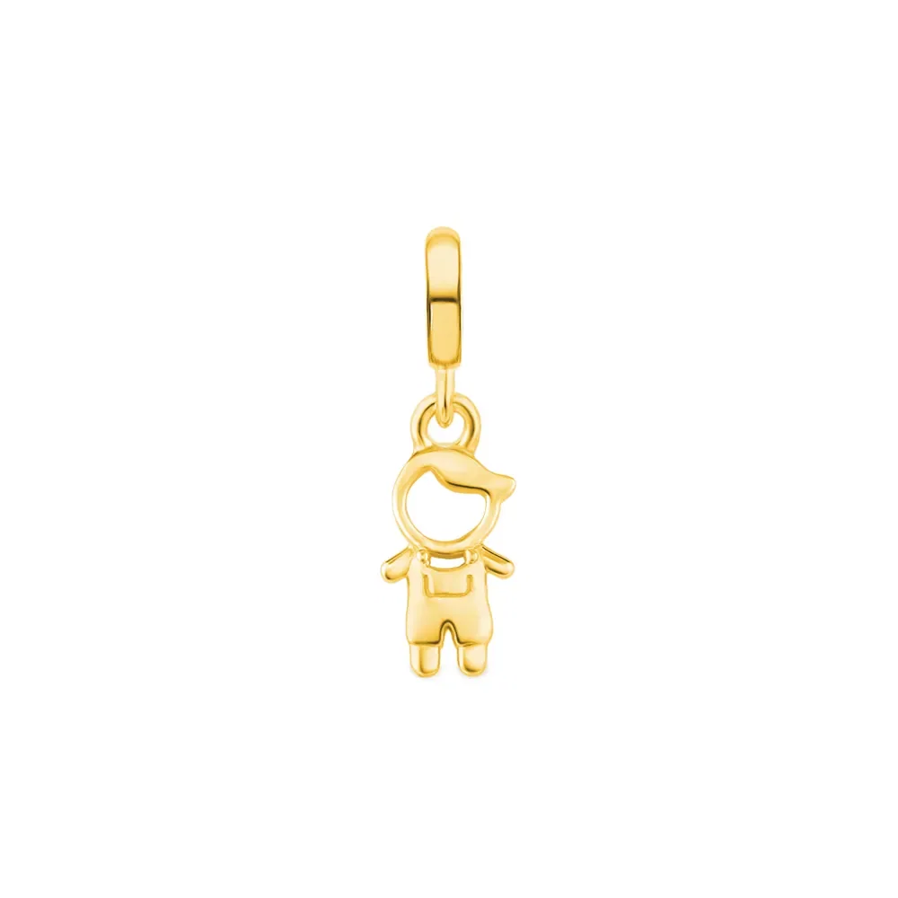Pingente Life Menino em Prata 925 em Banho de Ouro Amarelo 18k — imagem 1