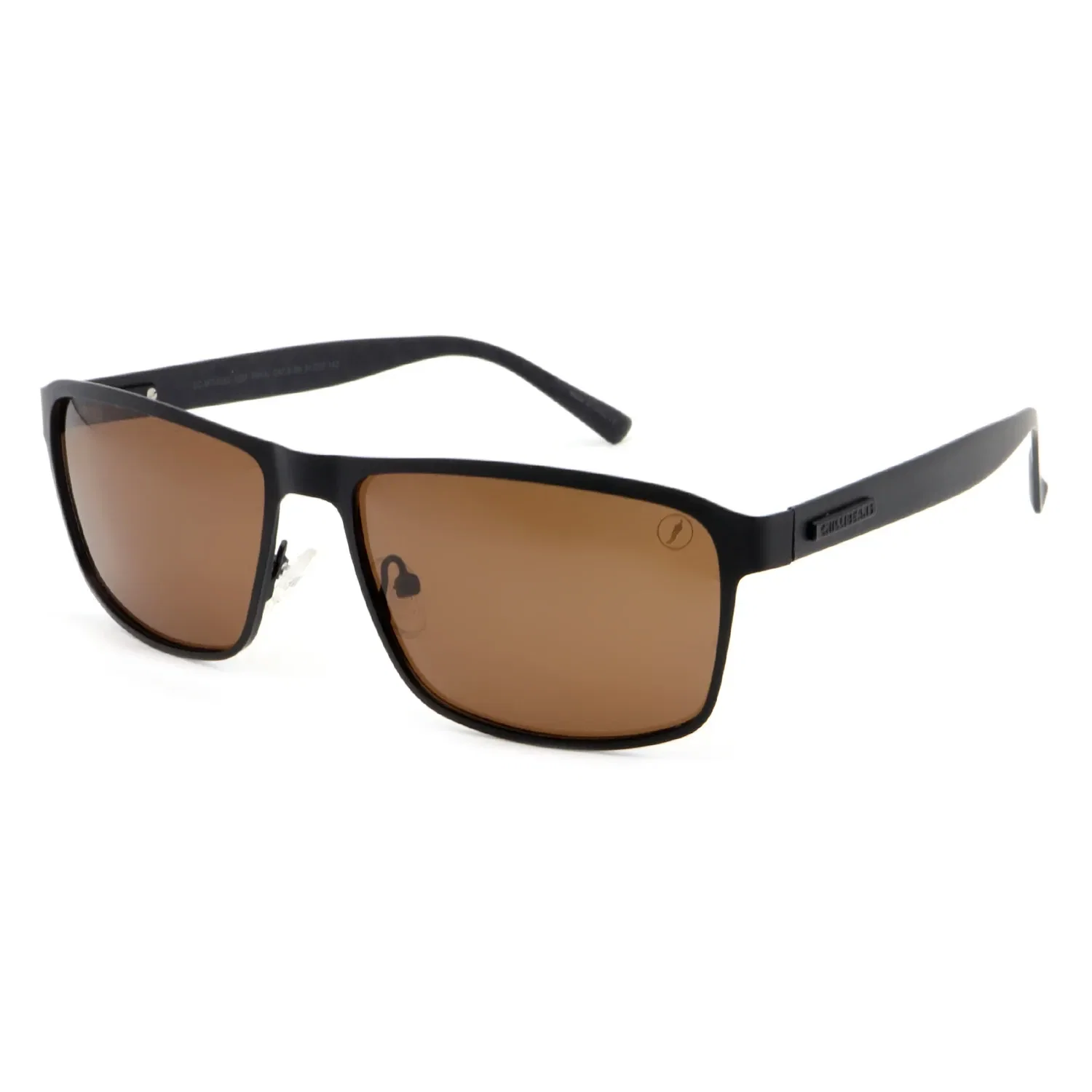Óculos de Sol Masculino Chilli Beans Quadrado Polarizado Metal Marrom — imagem 1