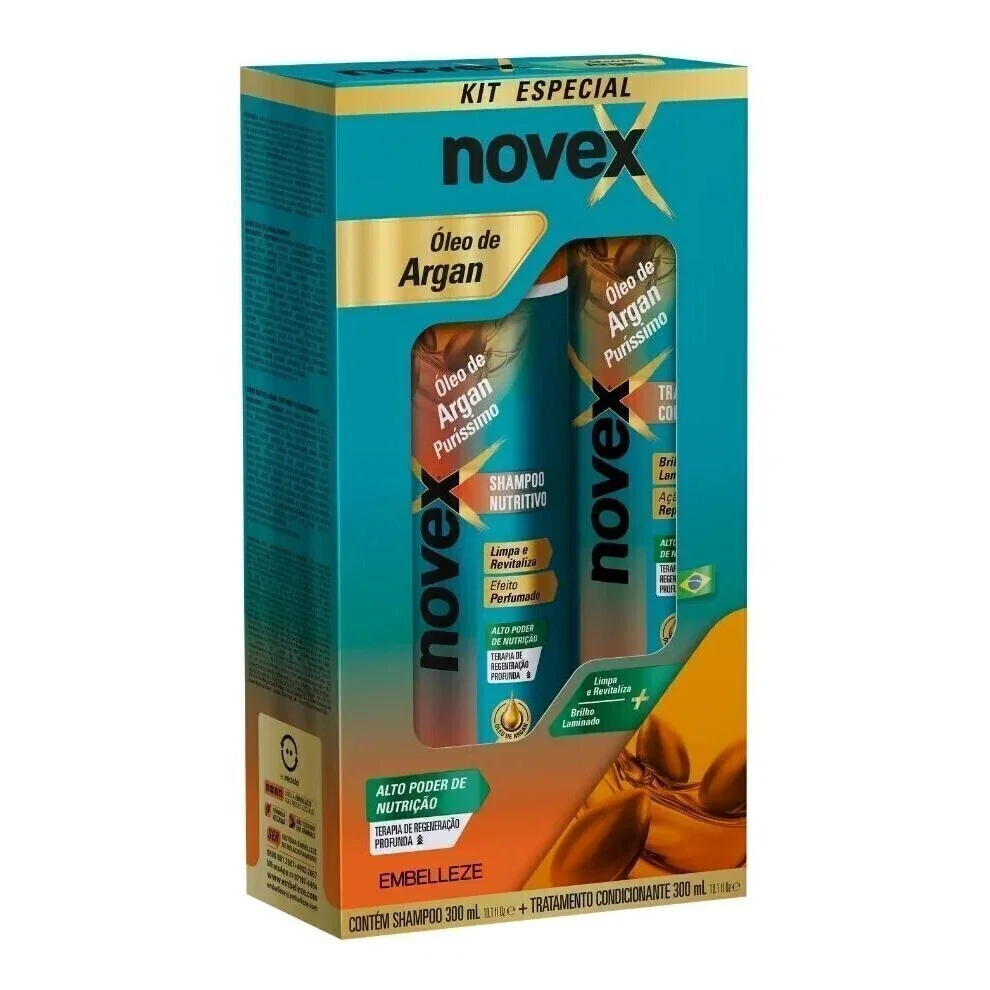 Kit Shampoo e Condicionador Novex Óleo de Argan 300ml