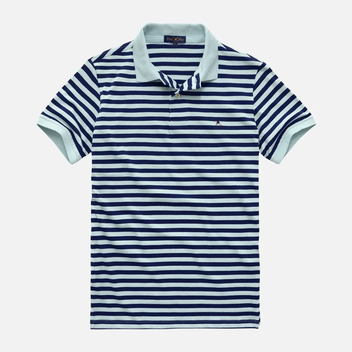 Camisa Polo Jersey Listrada Taquinho Manga Curta